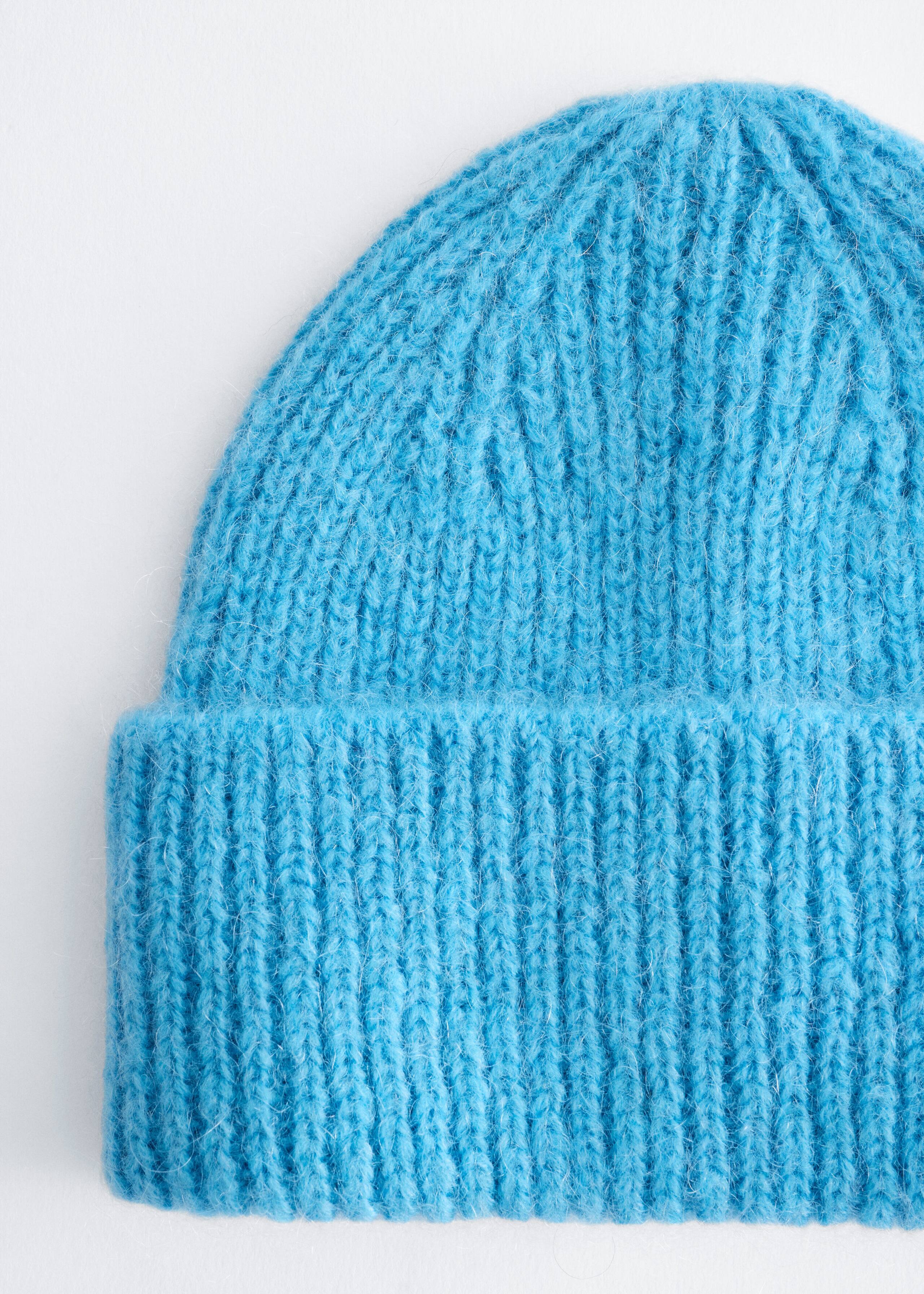 Wool Blend Beanie Turquoise
