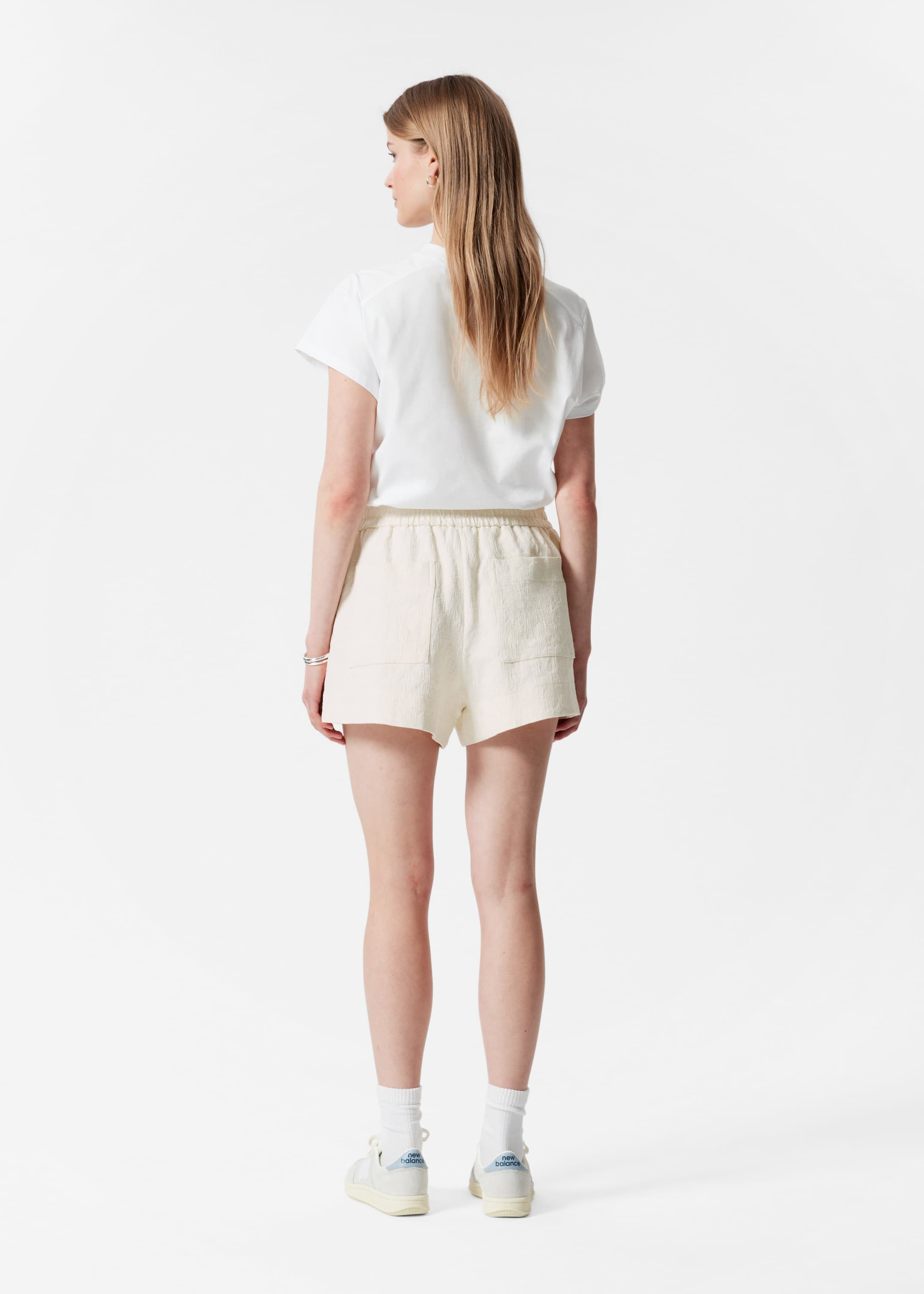 View larger image: Pull-On Jacquard Shorts - Cream - Ladies | H&M GB 3