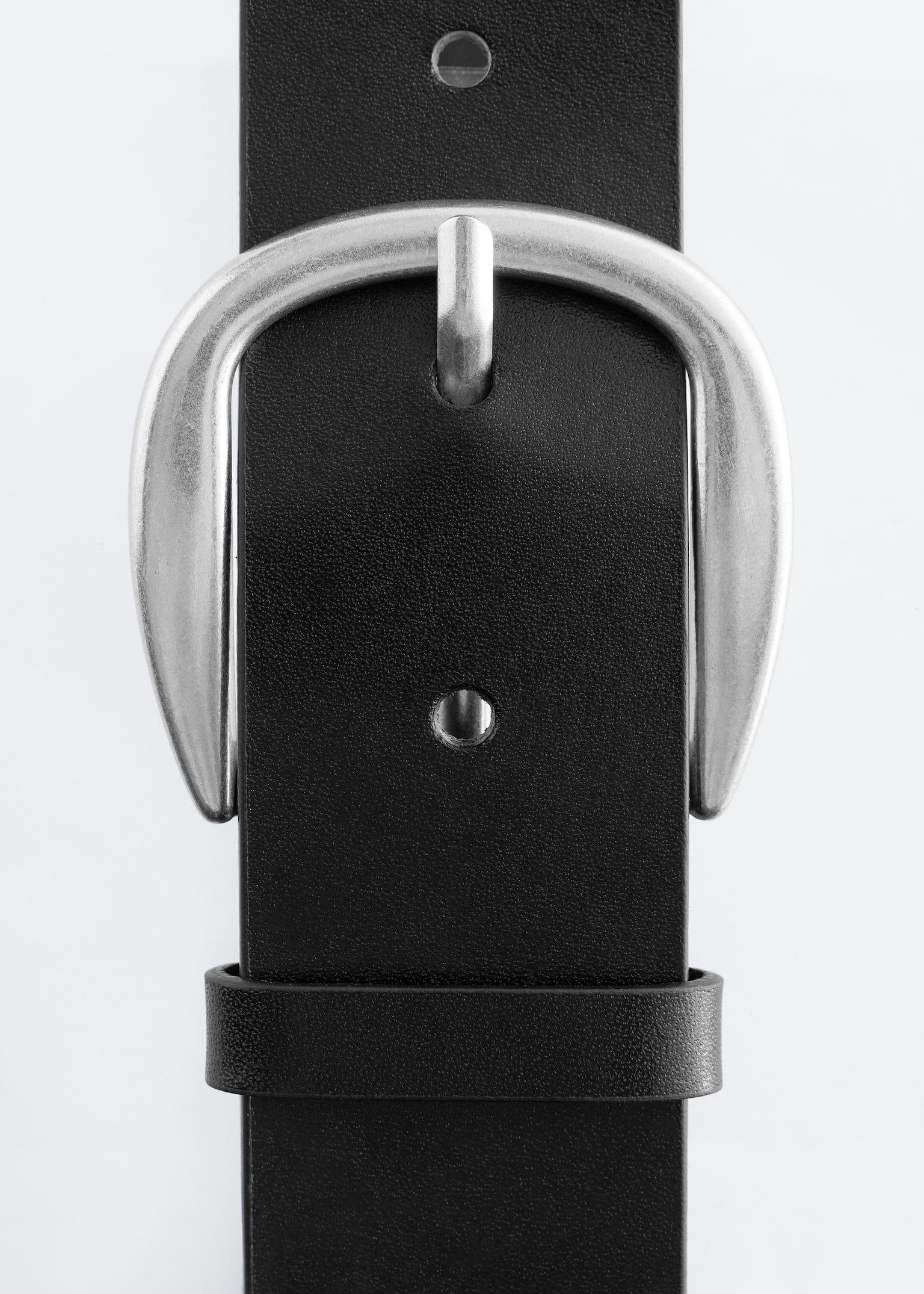 Læderbælte - Sort/Mørkebrun - 2