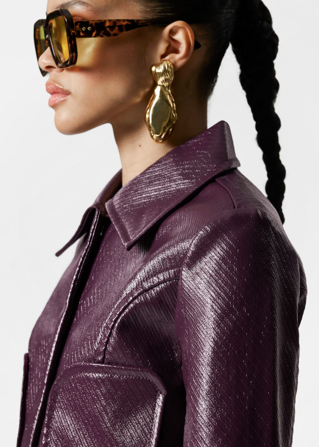 Image of Cropped Patch-Pocket Jacket