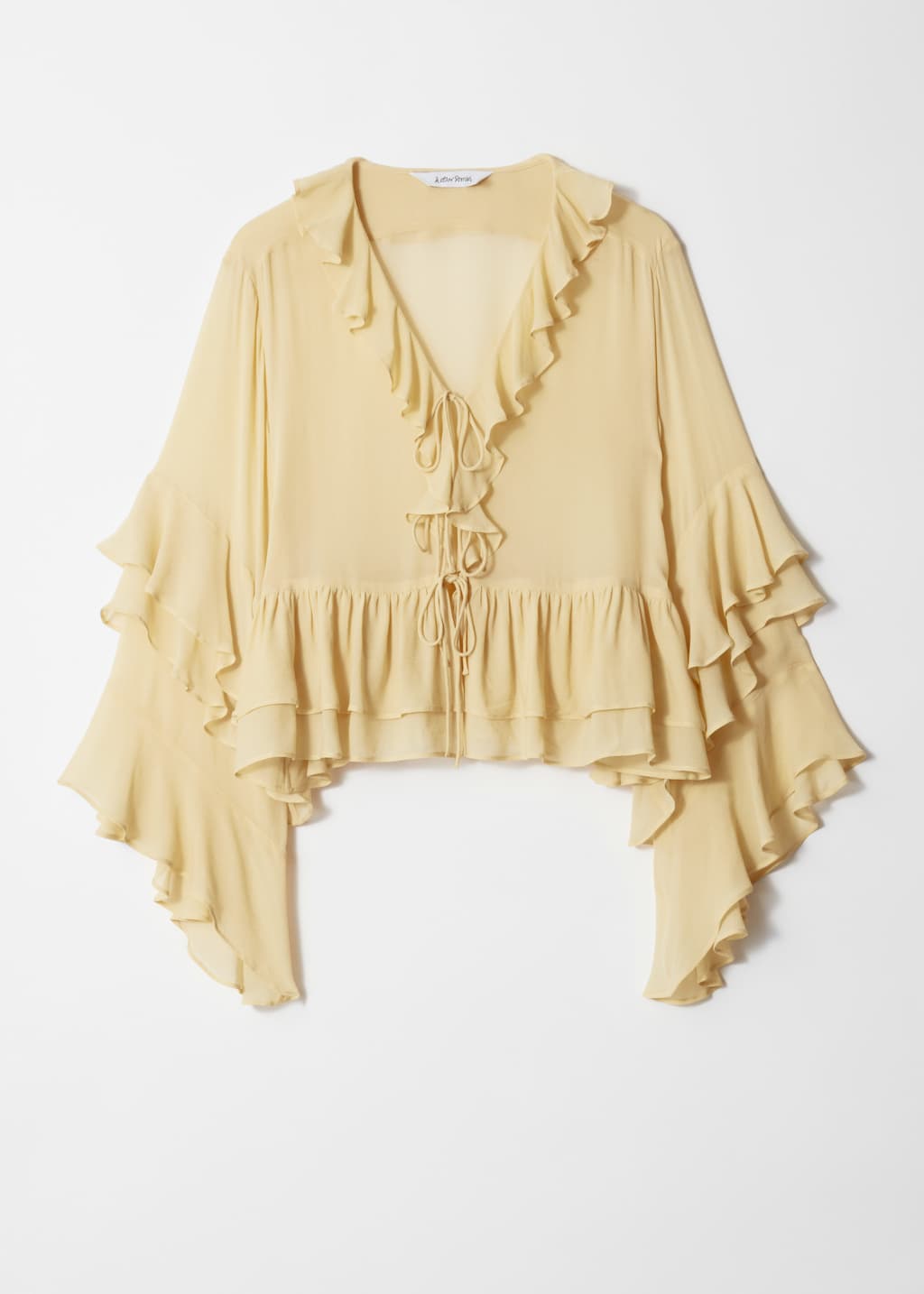 Ruffle Blouse - Orange/Pink - Still Life