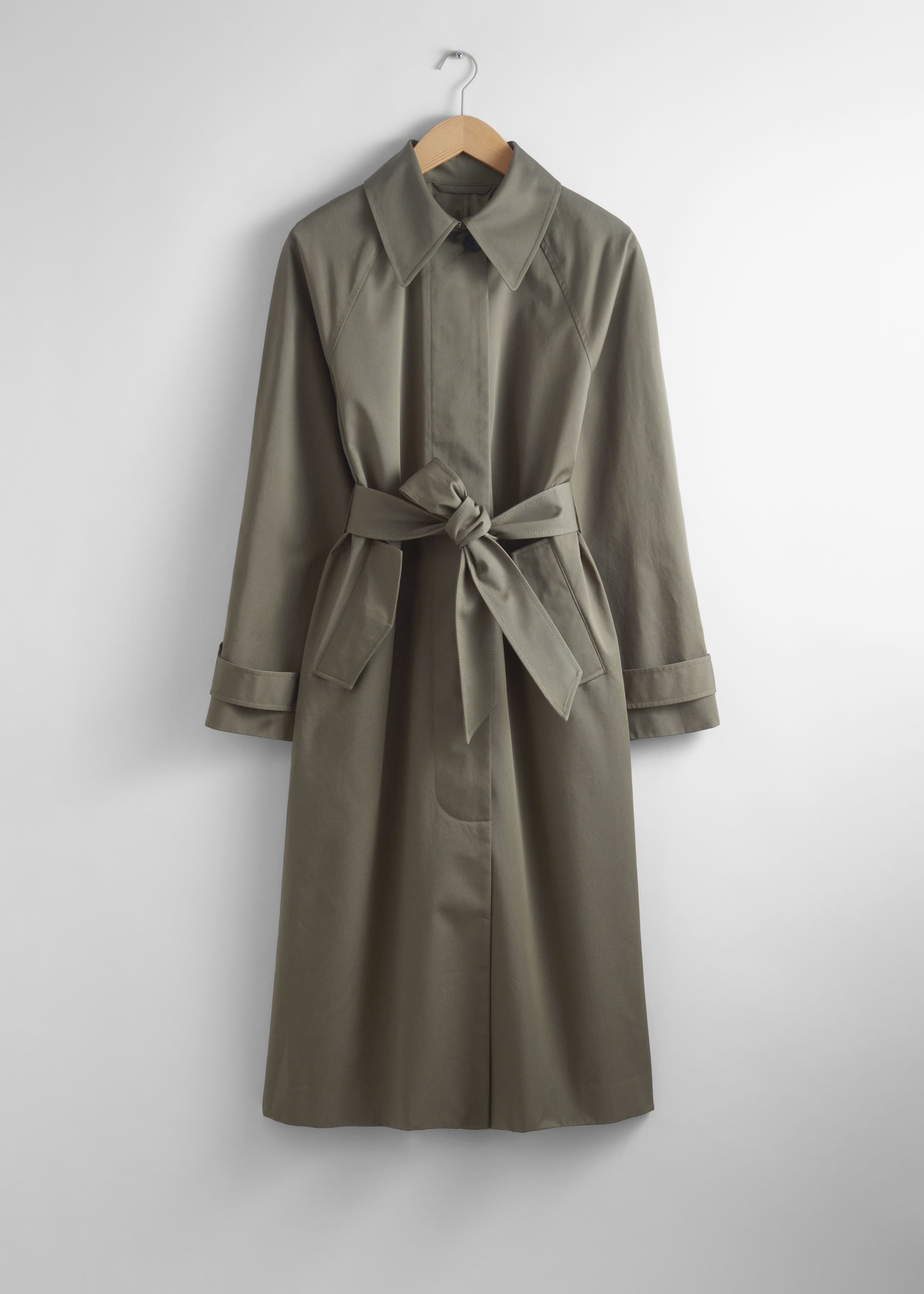 Agrandir l'image: Trench-coat à boutonnage simple - Kaki - FEMME | H&M CH 1