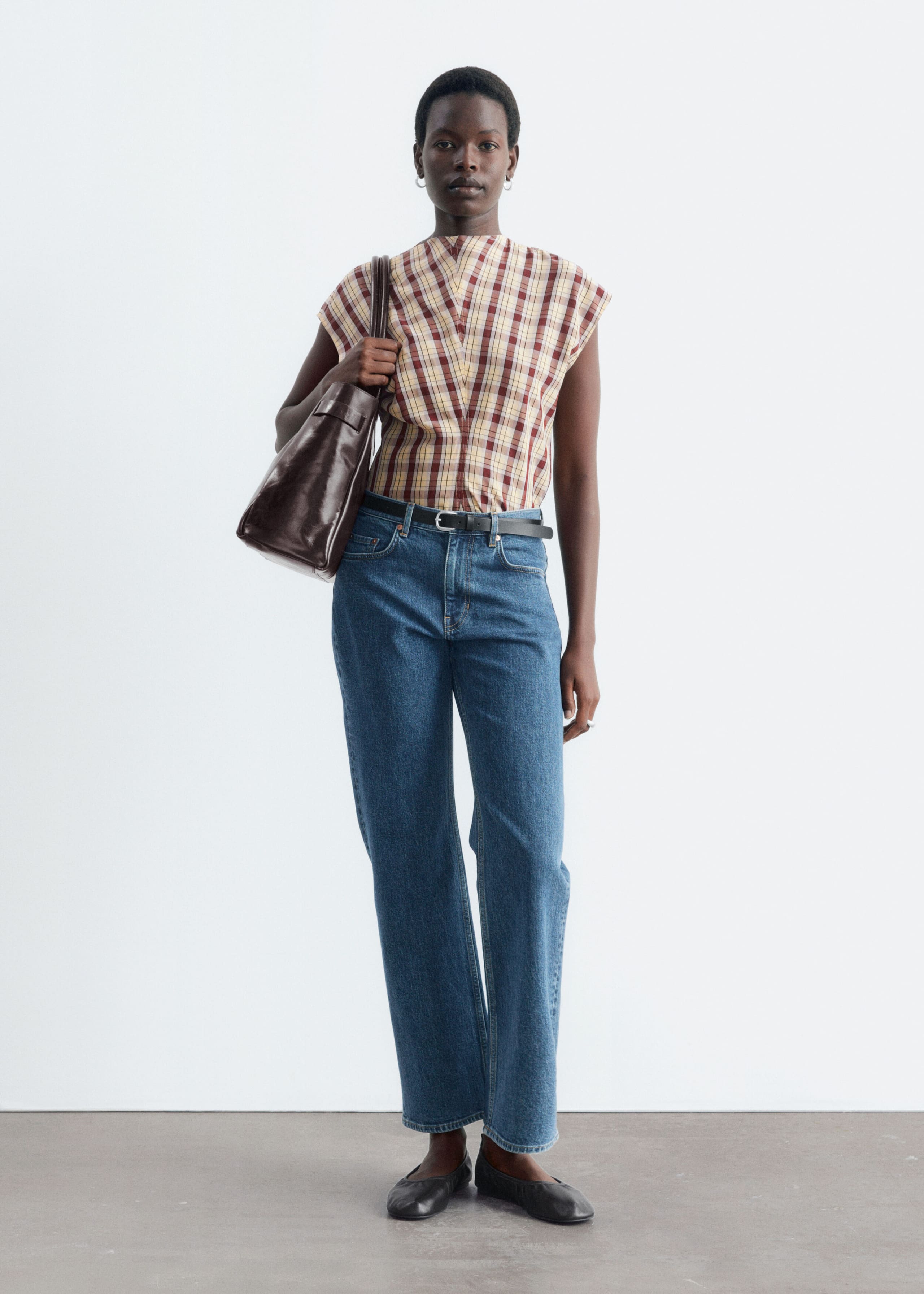 Cropped Slim-Leg Jeans - Mid Blue - Lookbook