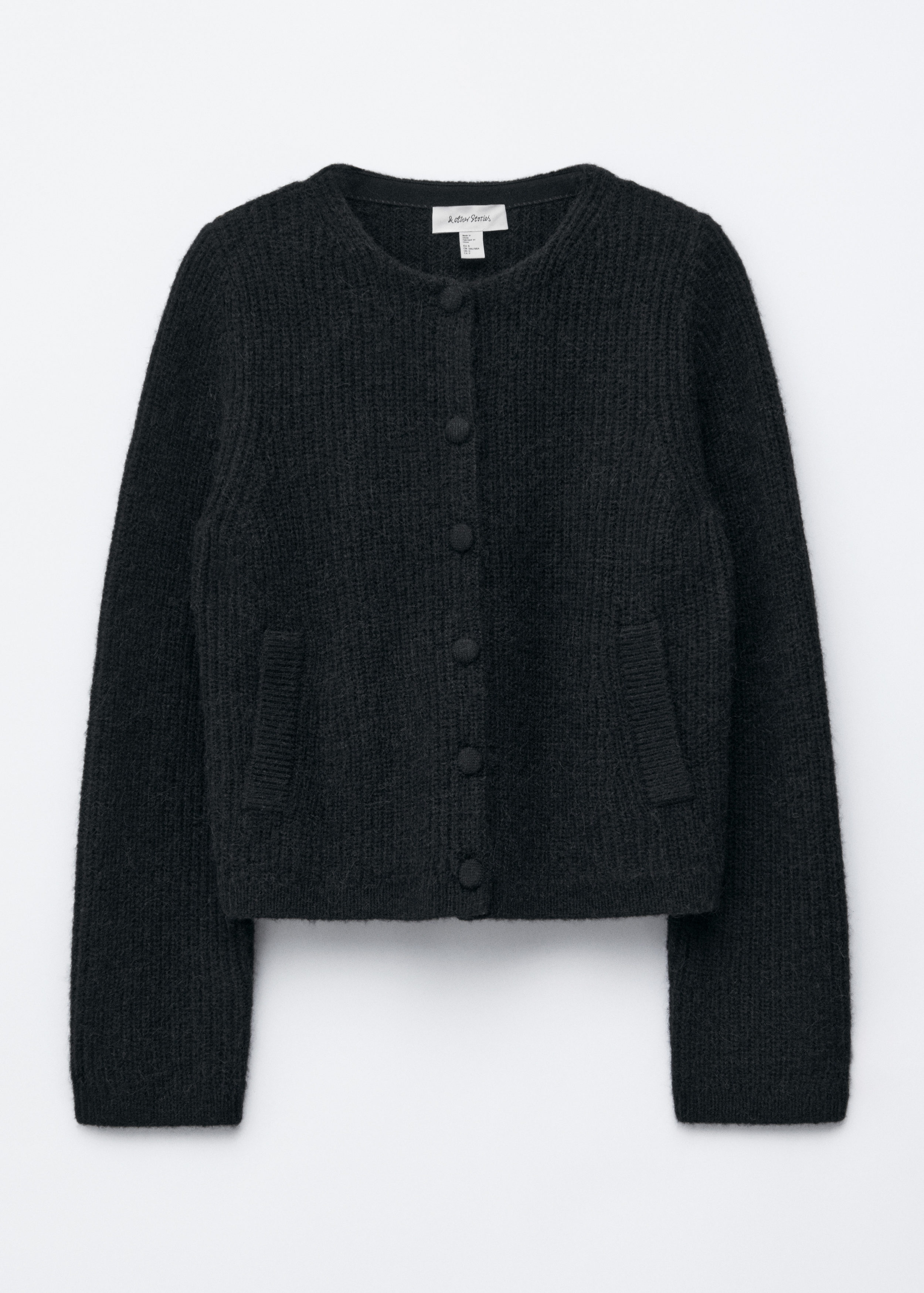Rib-Knit Cardigan - Black - Cardigans - & Other Stories US