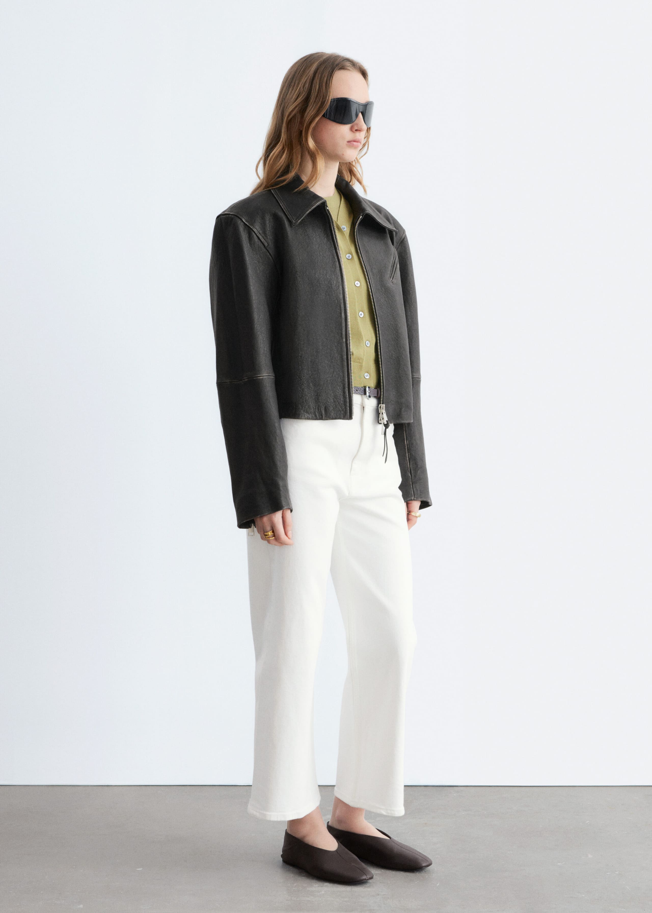 Image of Verkürzte Jeans mit weitem Bein