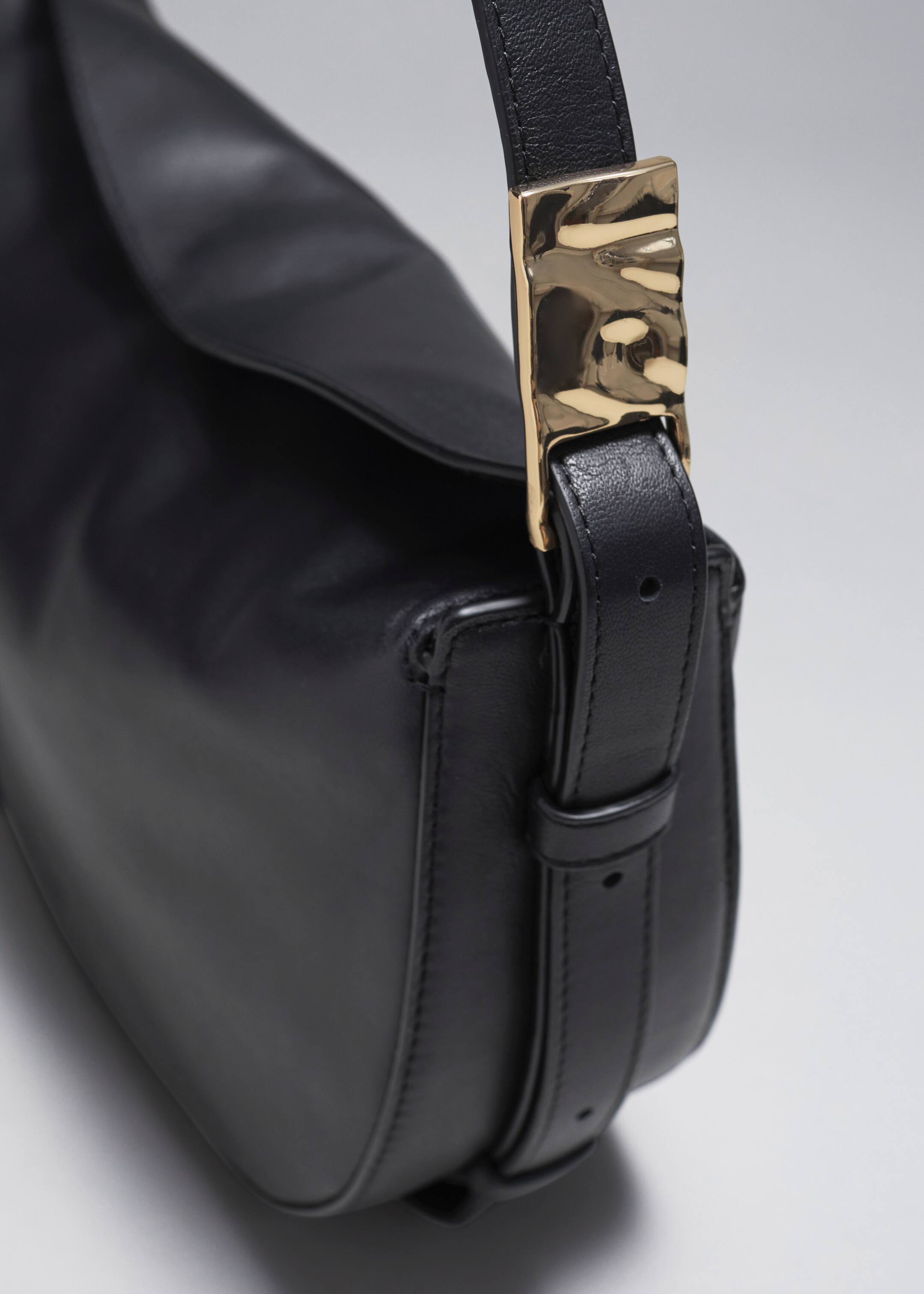 View larger image: Leather Shoulder Bag - Black - Ladies | H&M GB 3