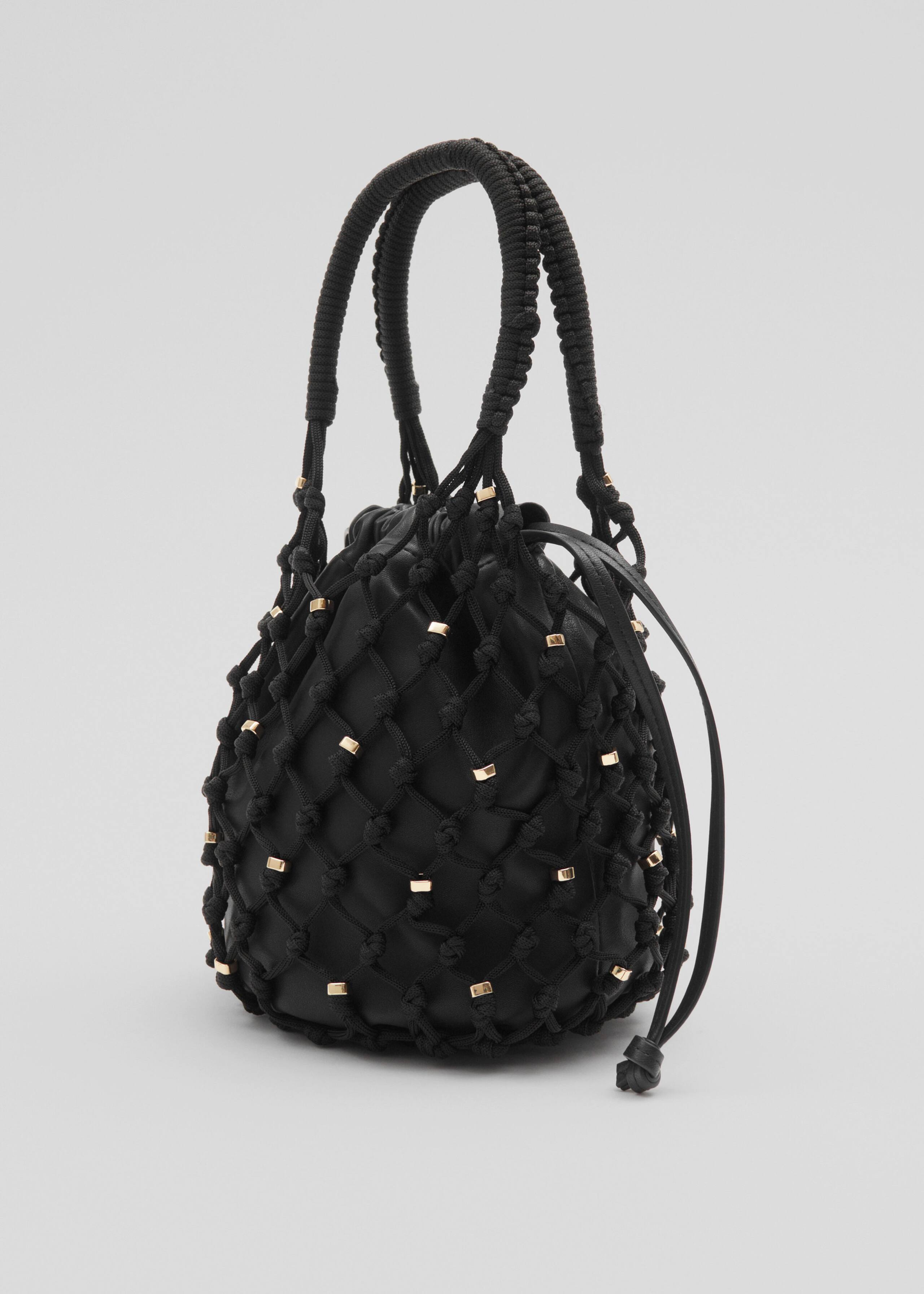 BraidedLeatherPouch - Black - Natura morta