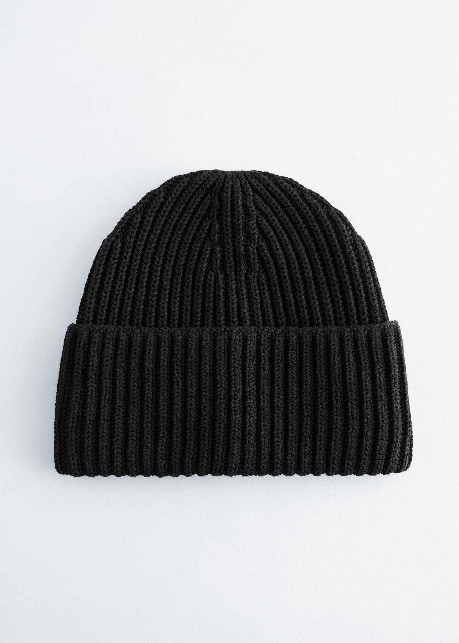 Bavlnená čiapka s hodvábnou podšívkou - Čierna/Červený