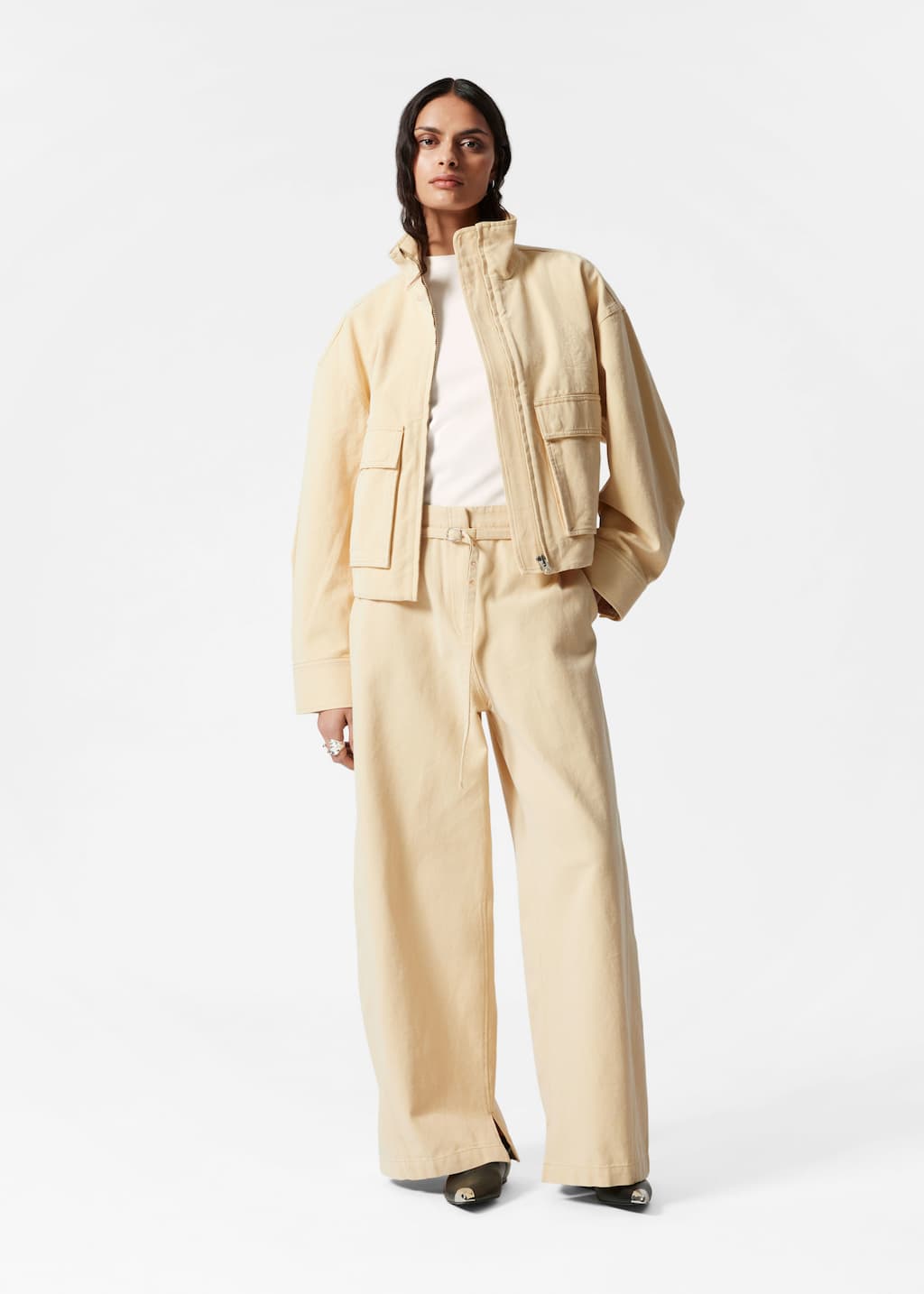 Image of Buckle-Belt Trousers