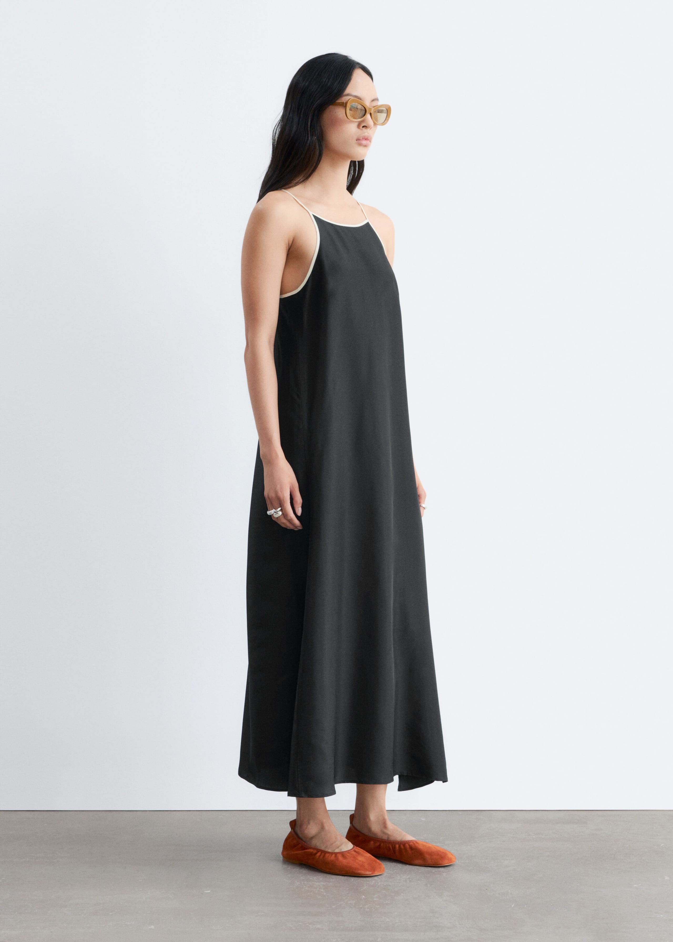 Image of Silk Maxi Strap Dress