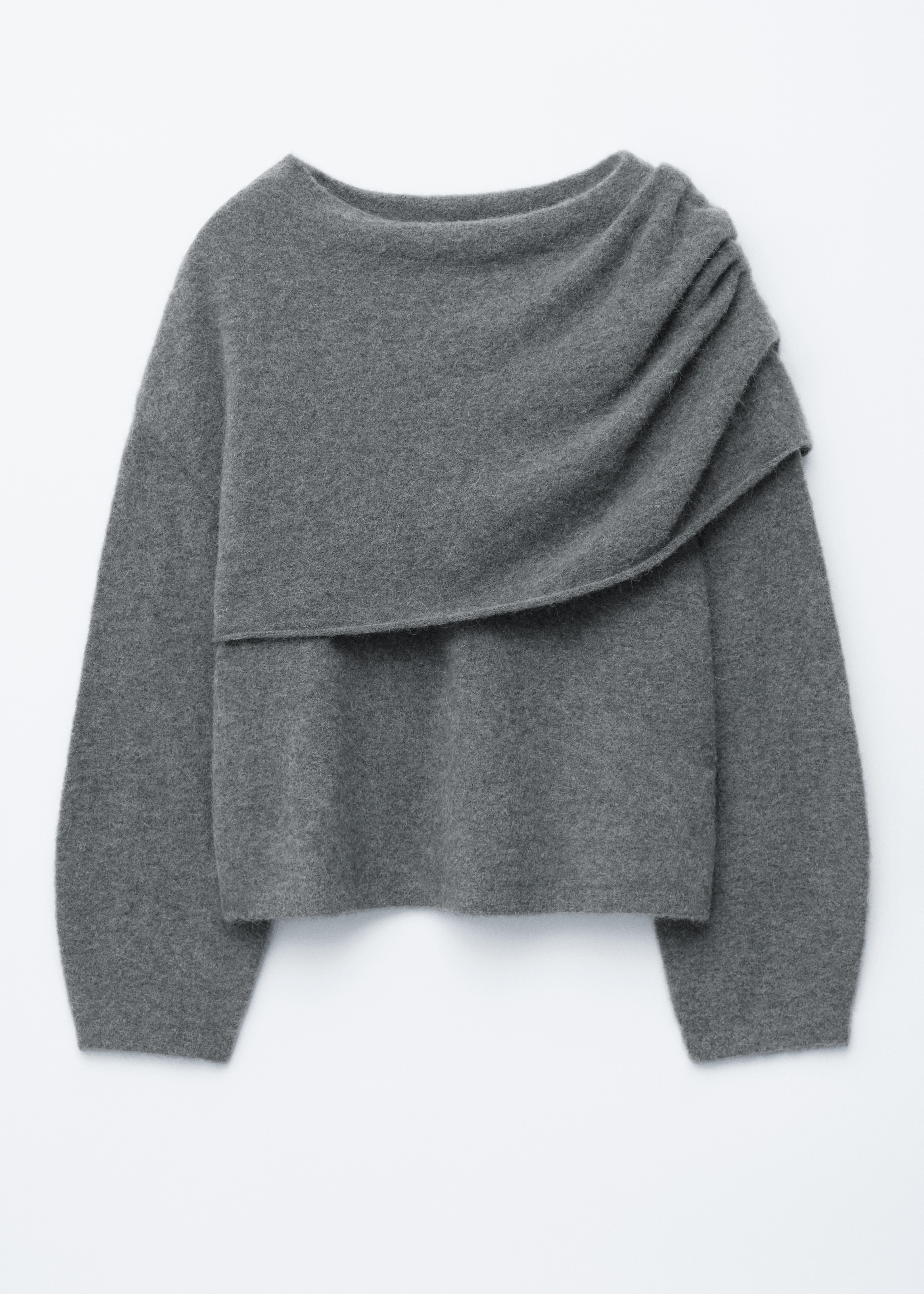 Strikket kappegenser - Mørkegrå/Rustbrun