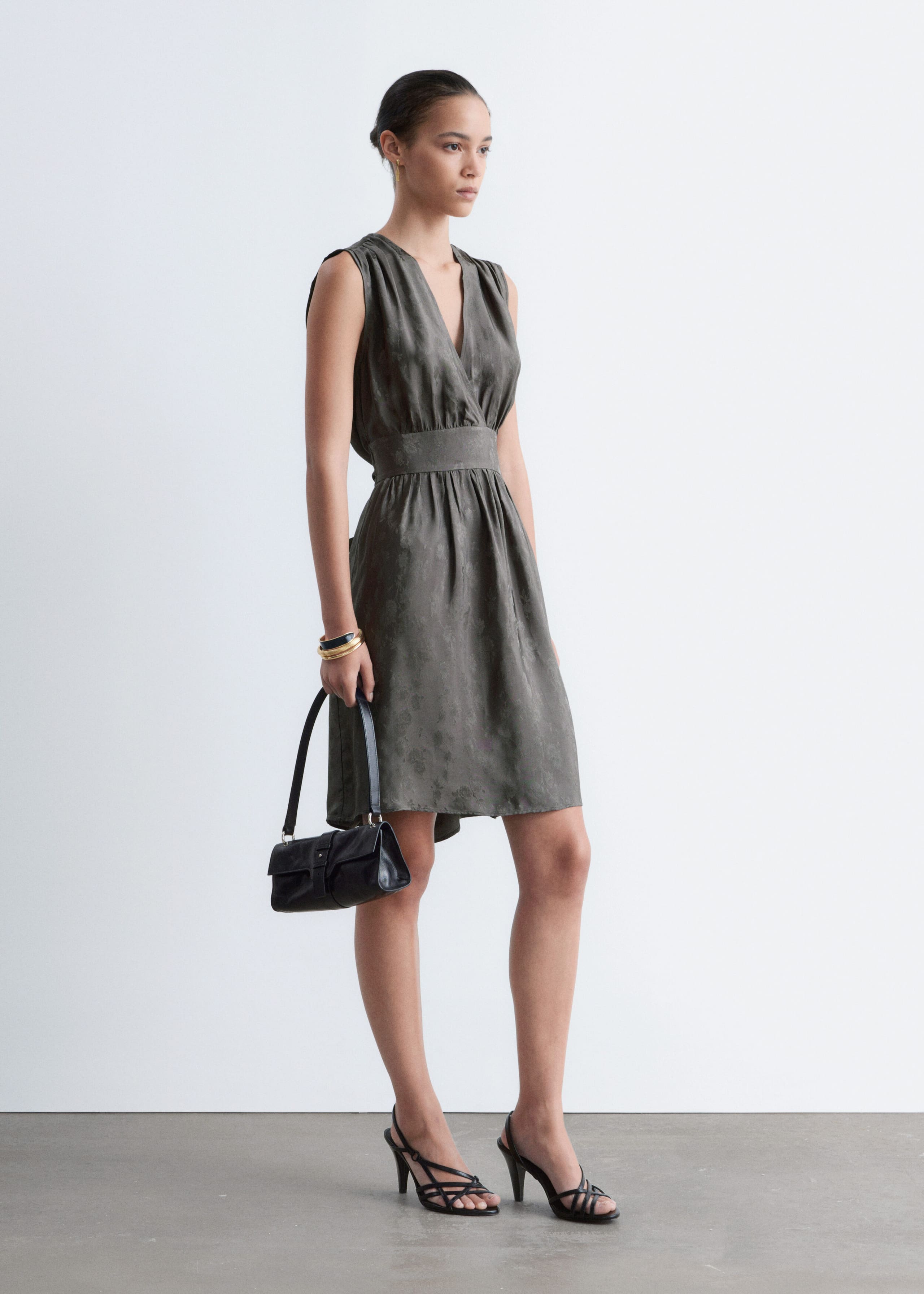 Mini abito jacquard - Azzurro - Lookbook