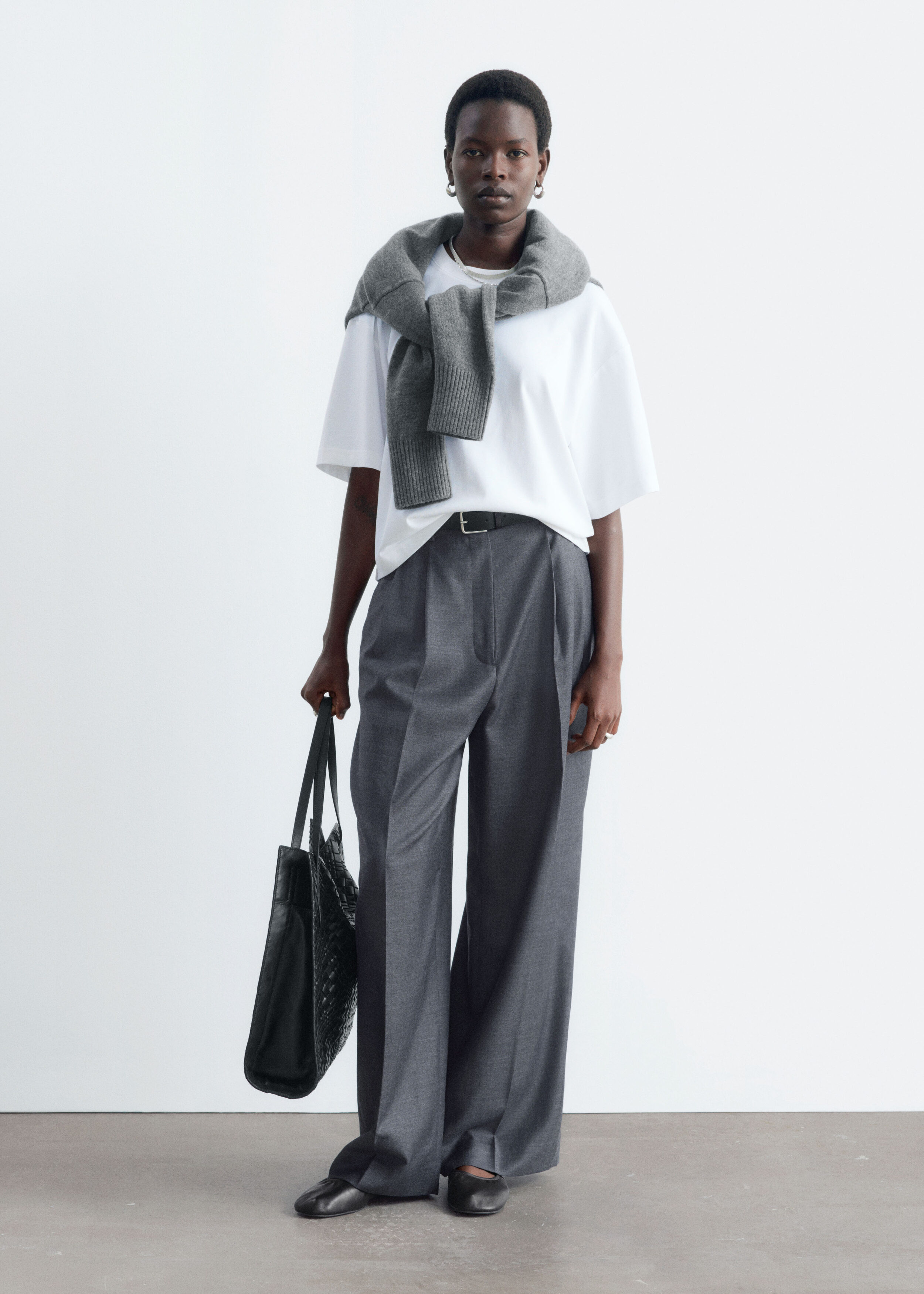 High-Waist Tailored Trousers