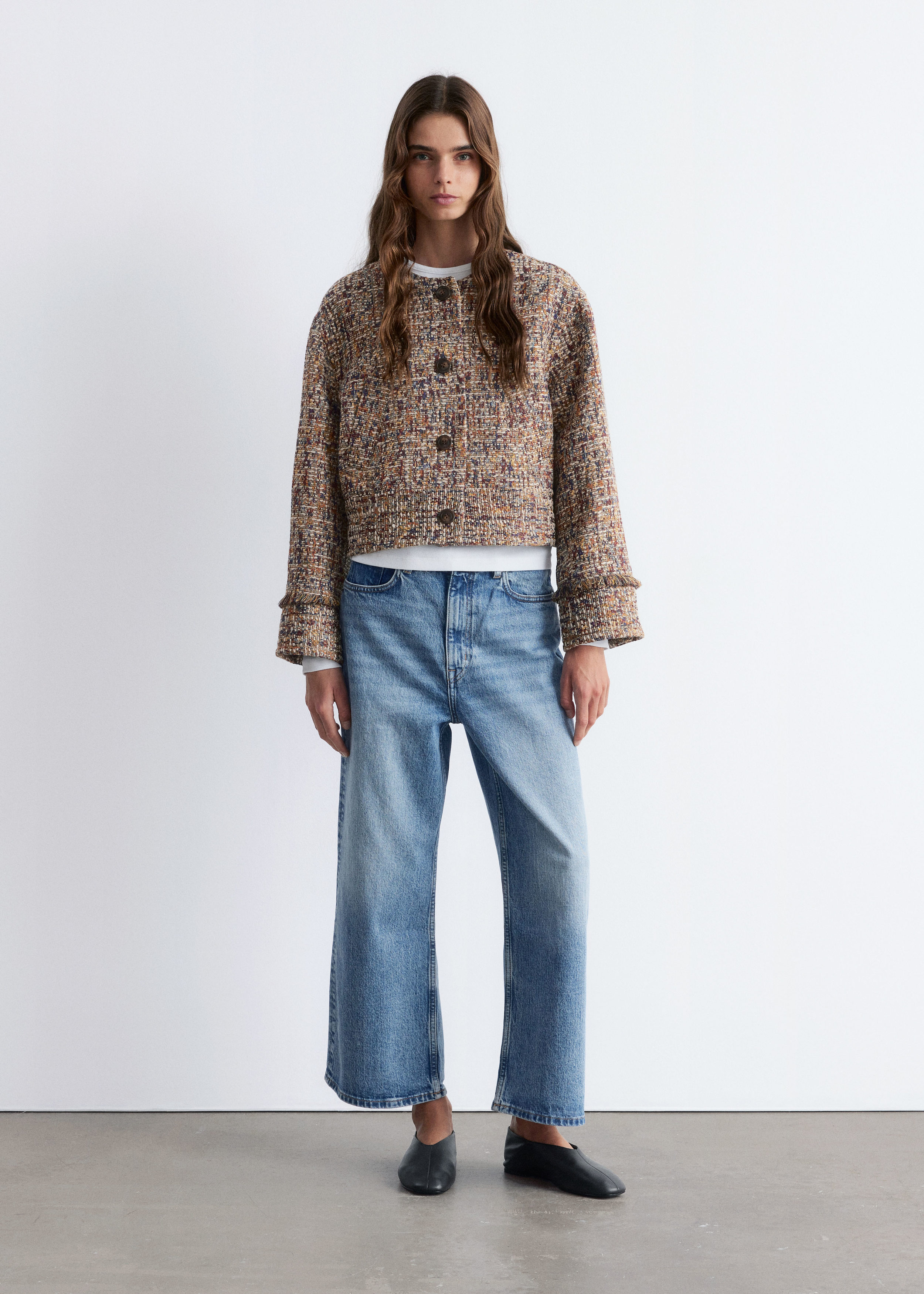 ジャケット・アウター n.k atelier fake fur jacket WildWorld Faux Fur Short Jacket In White – SMFK Official