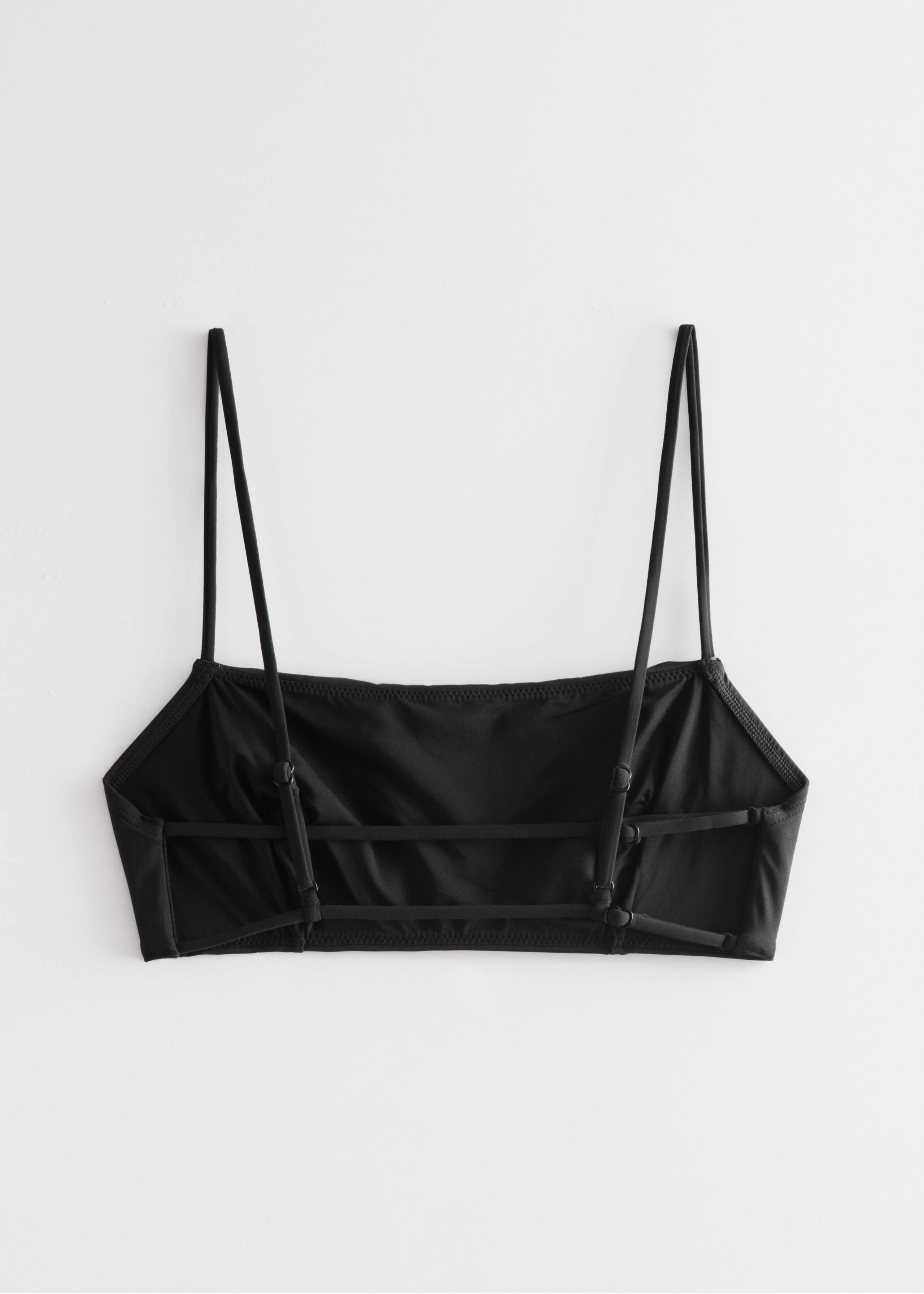 Strappy Bandeau Bikini Top - Black - Still Life