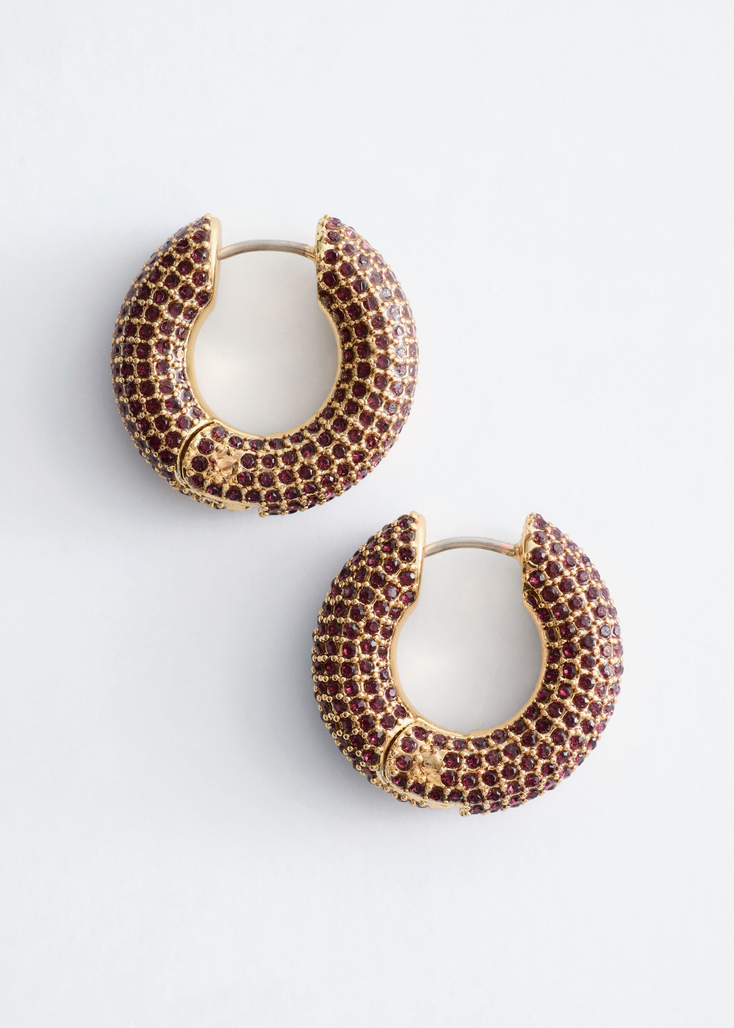 Image of Orecchini a cerchio con cristalli