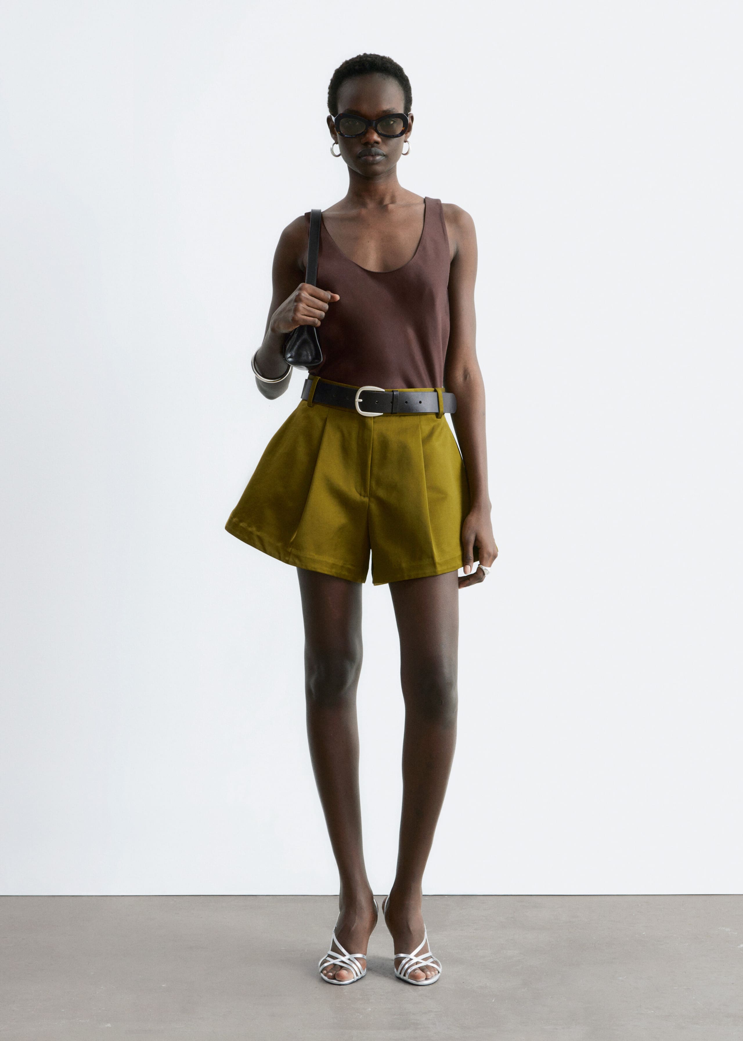 Image of A-Line Satin Shorts