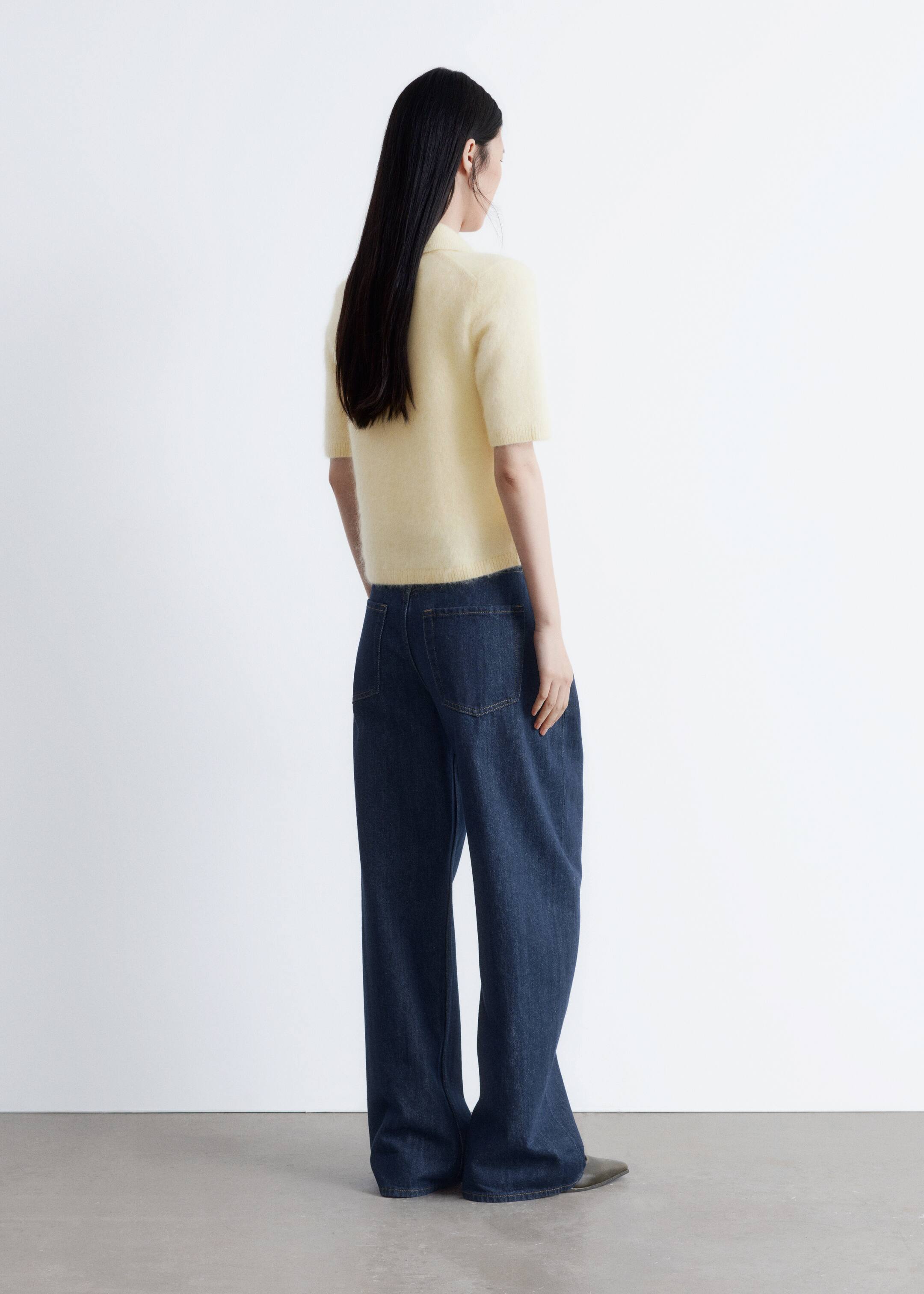 Agrandir l'image: T-shirt polo en maille brossée - Jaune clair - FEMME | H&M FR 5