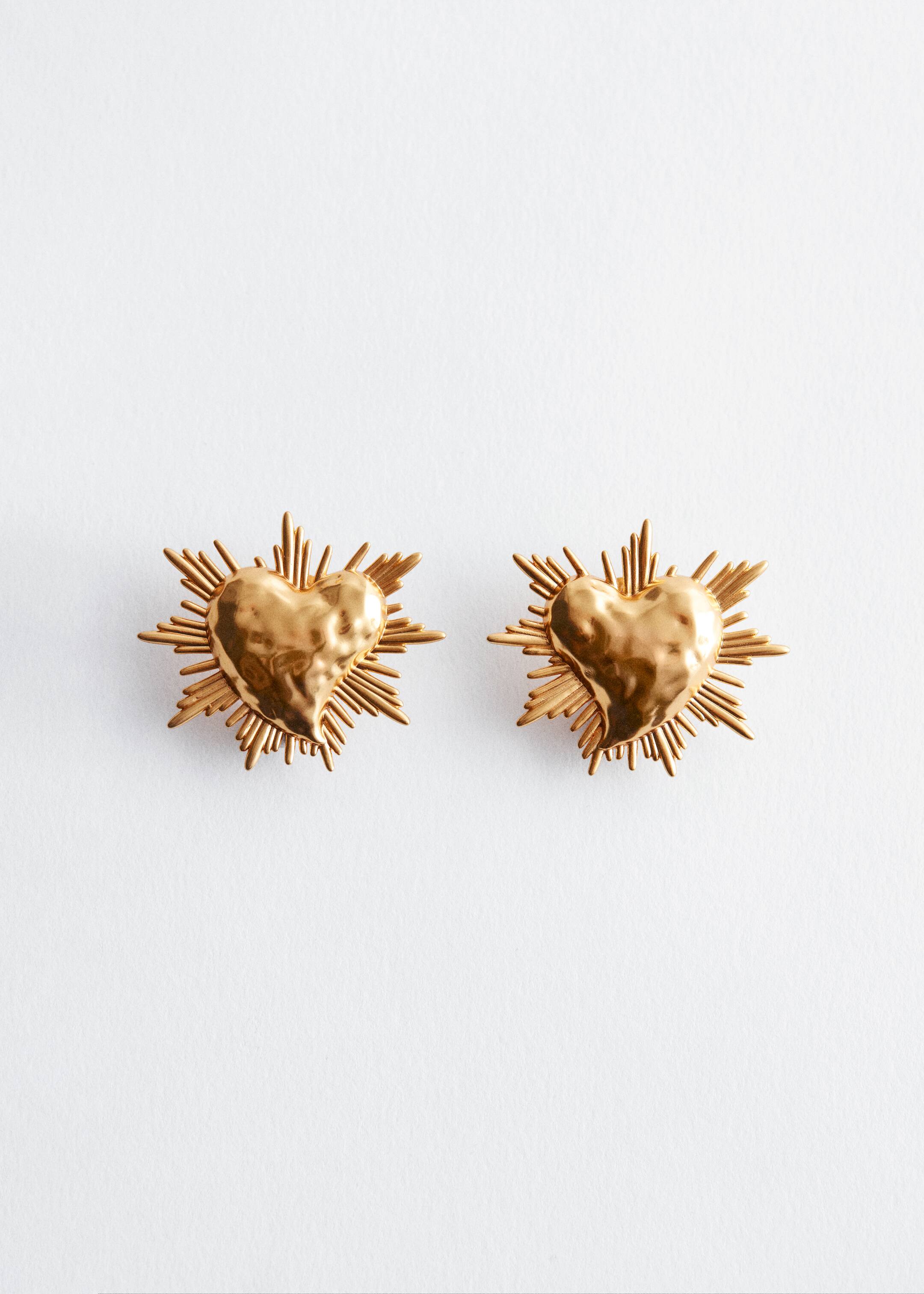 Visa större bild: Chunky hjärtörhängen - Guld - DAM | H&M SE 2
