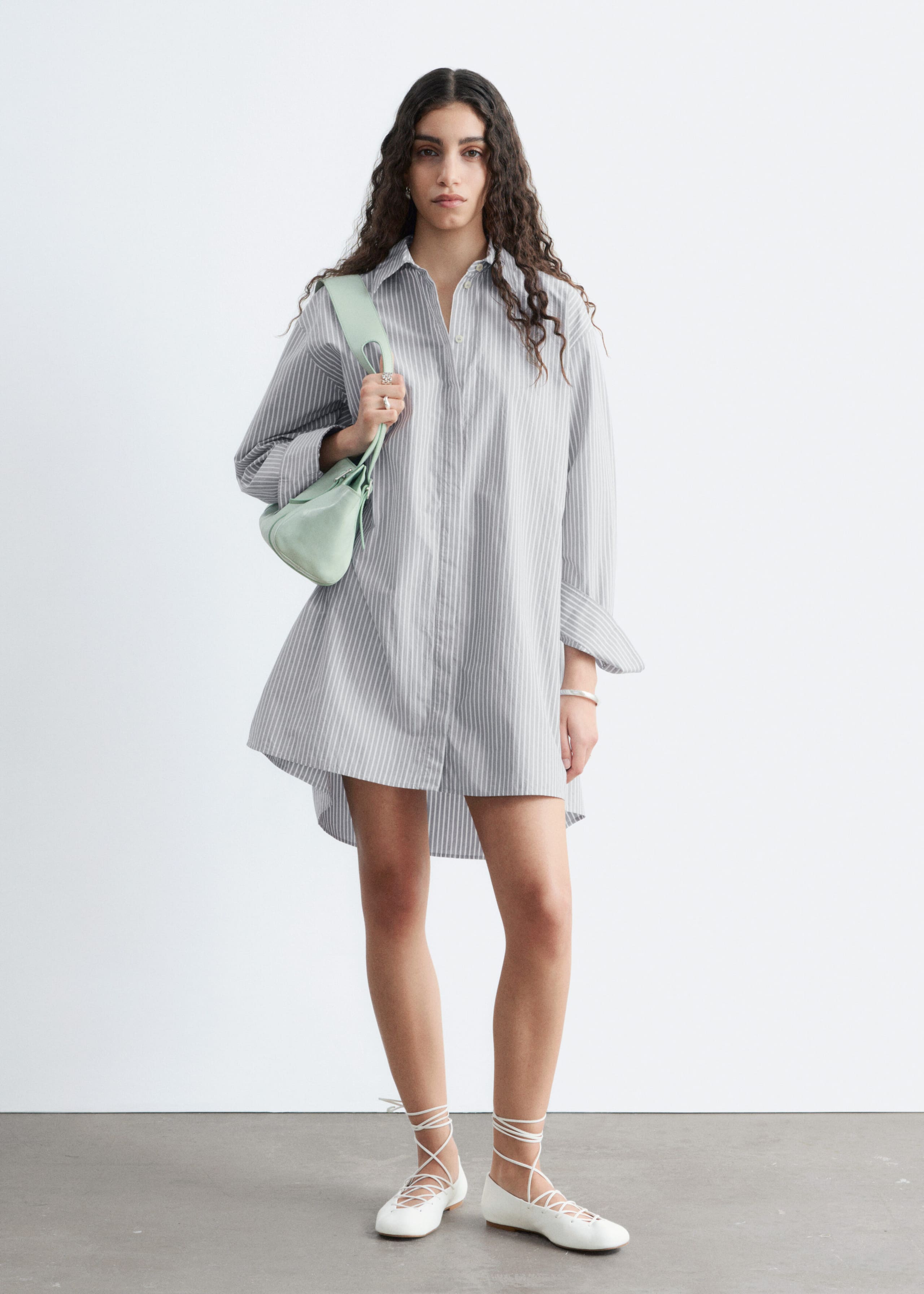 Image of Oversized Shirt Mini Dress