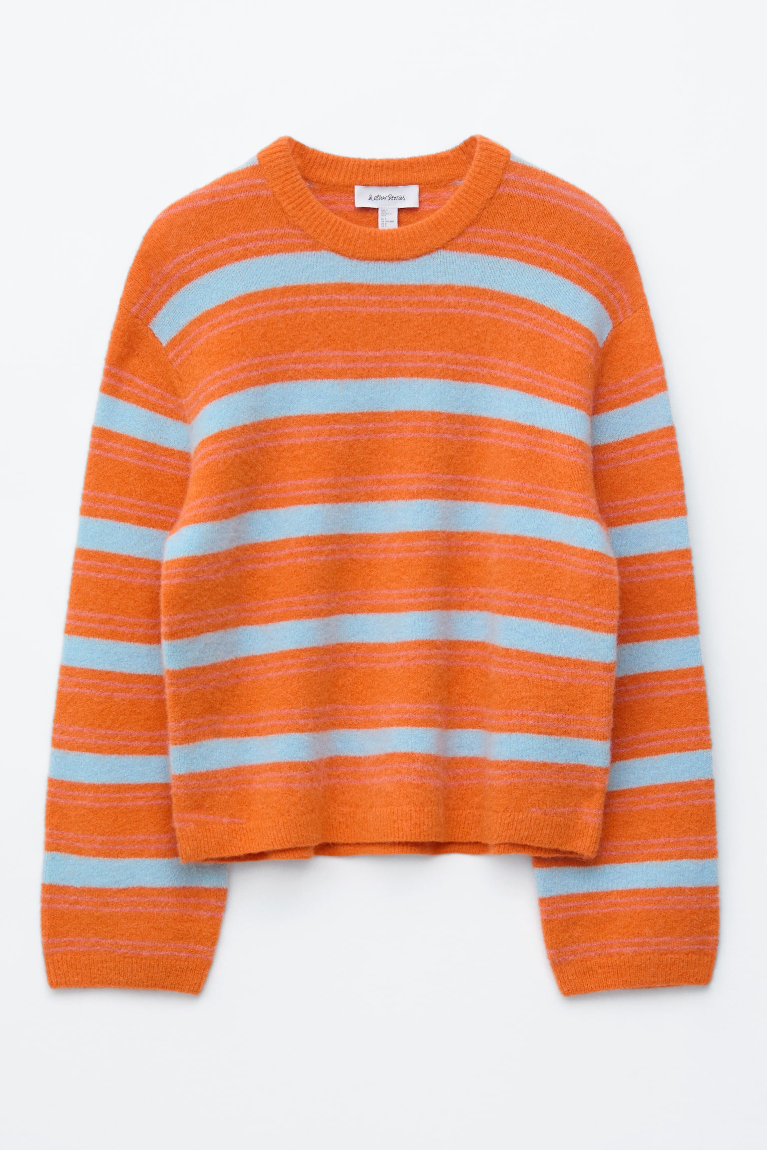 Maglione in misto alpaca - Righe arancione/blu/Righe azzurro/bianco/Beige - 2