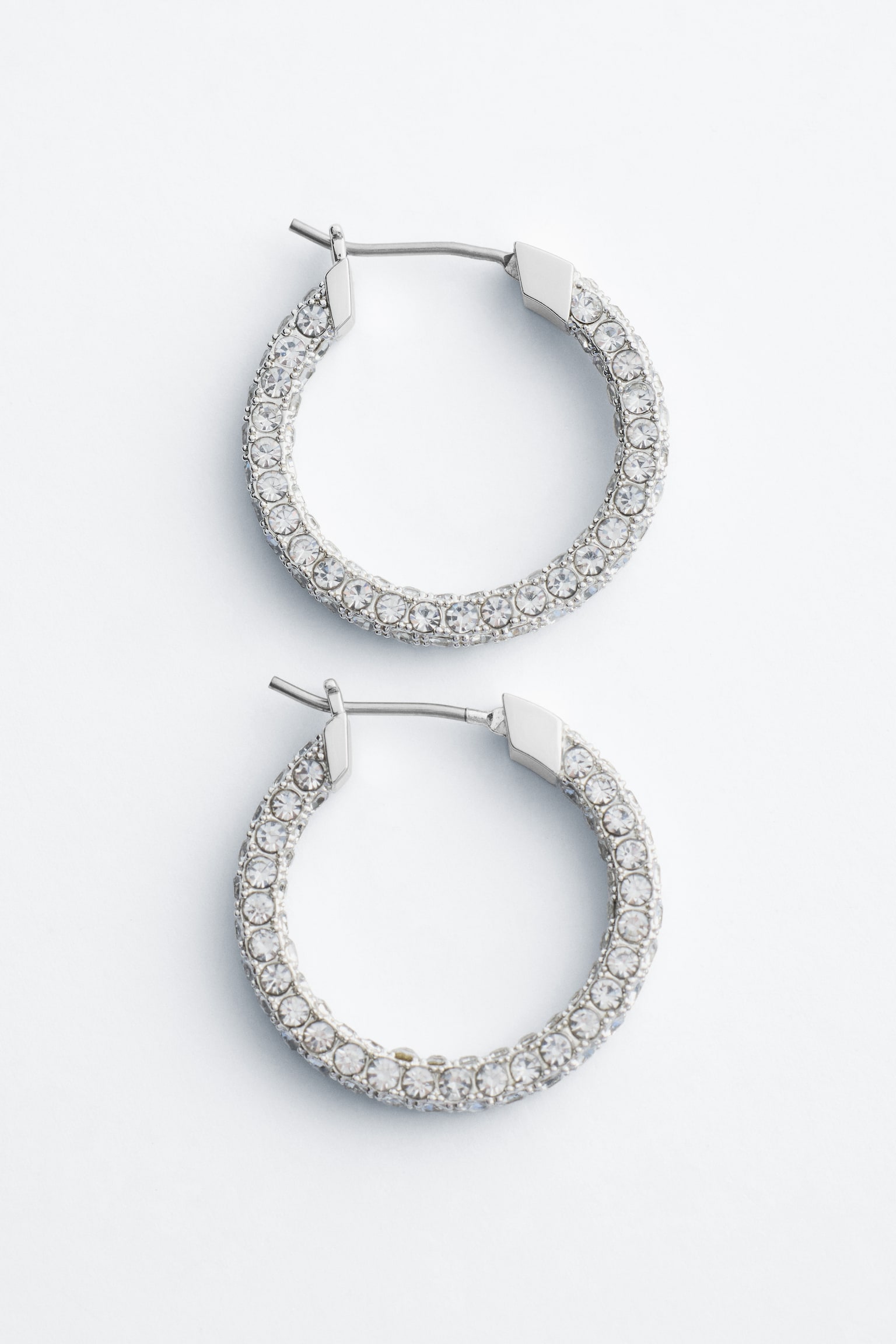 Orecchini a cerchio con strass - Oro/Viola/Argento/Rosso