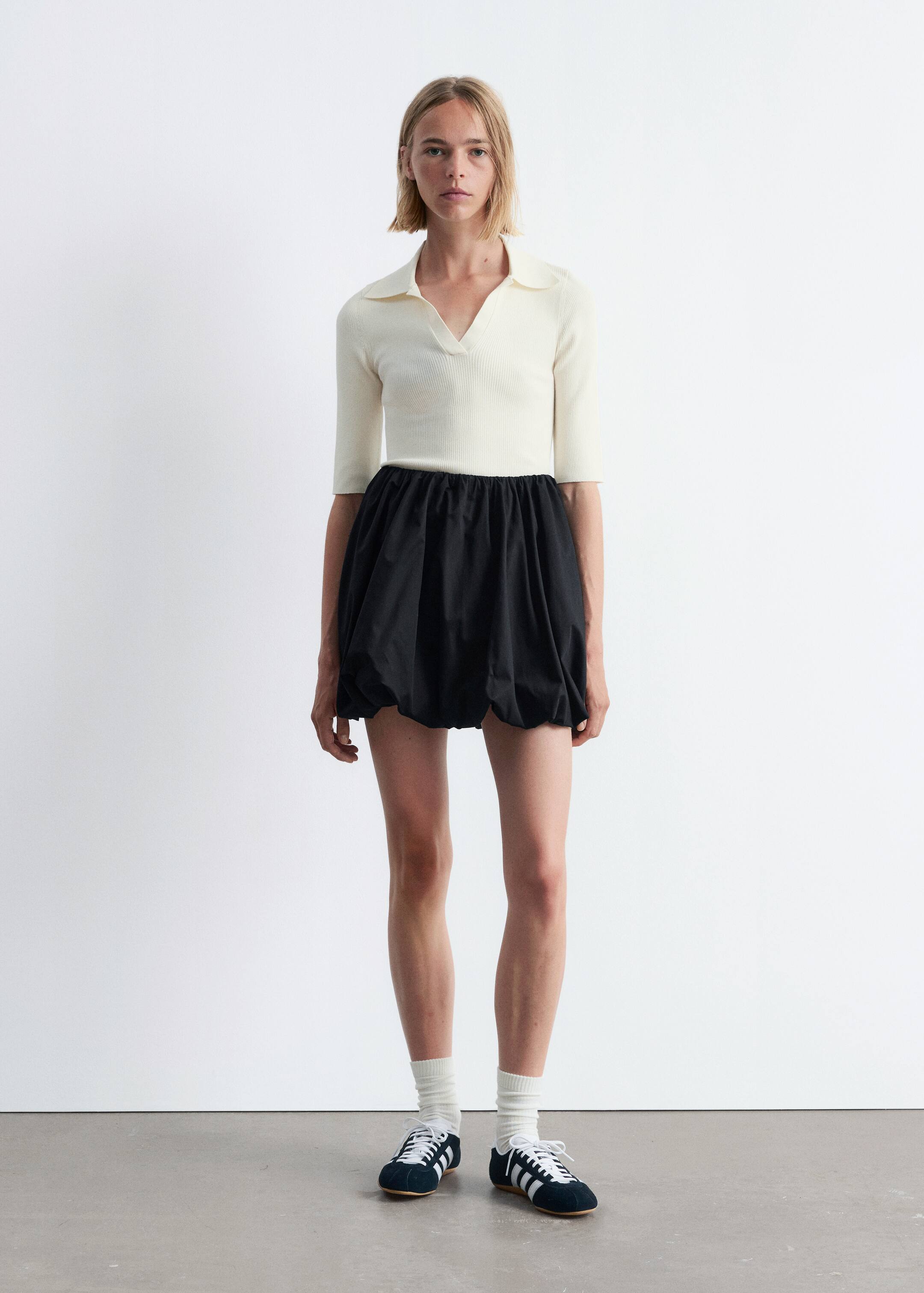Agrandir l'image: Haut à col et à manches courtes - Blanc - FEMME | H&M FR 2