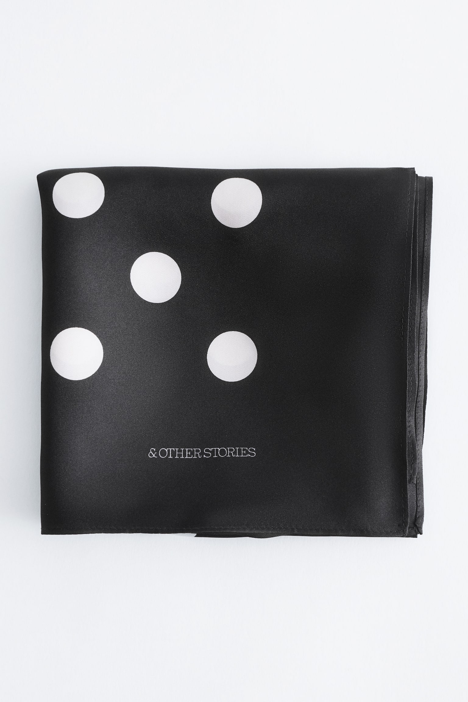 Foulard con stampa a pois - Pois bianchi/neri/Bianco/Pois neri/Marrone/Pois rosa