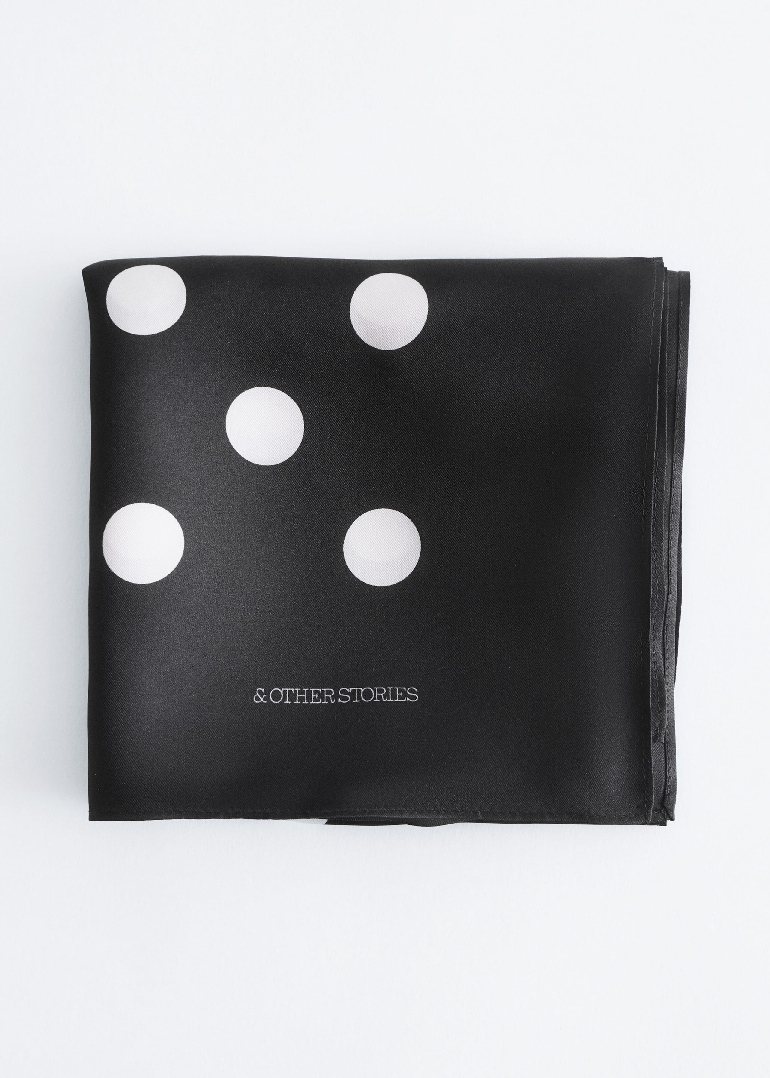 Polkadot Print Scarf - Brown/Pink Dots - Bodegón