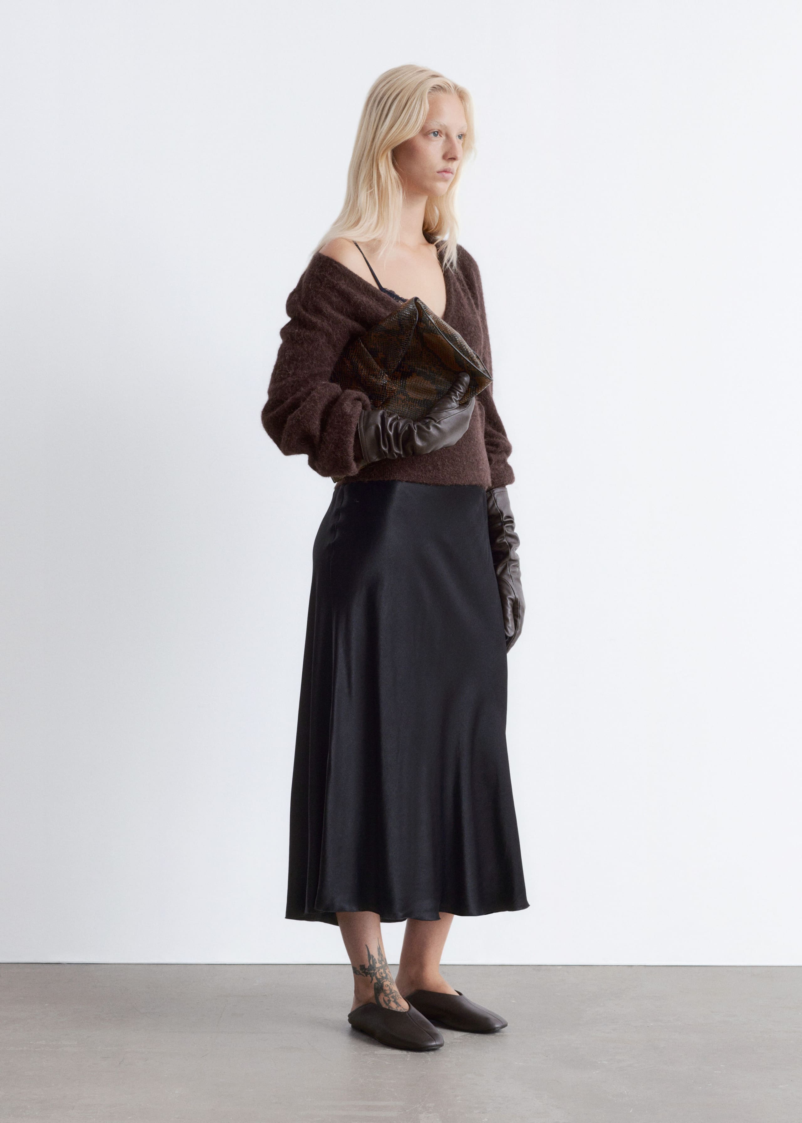 Image of Mohair-Blend Wrap Cardigan