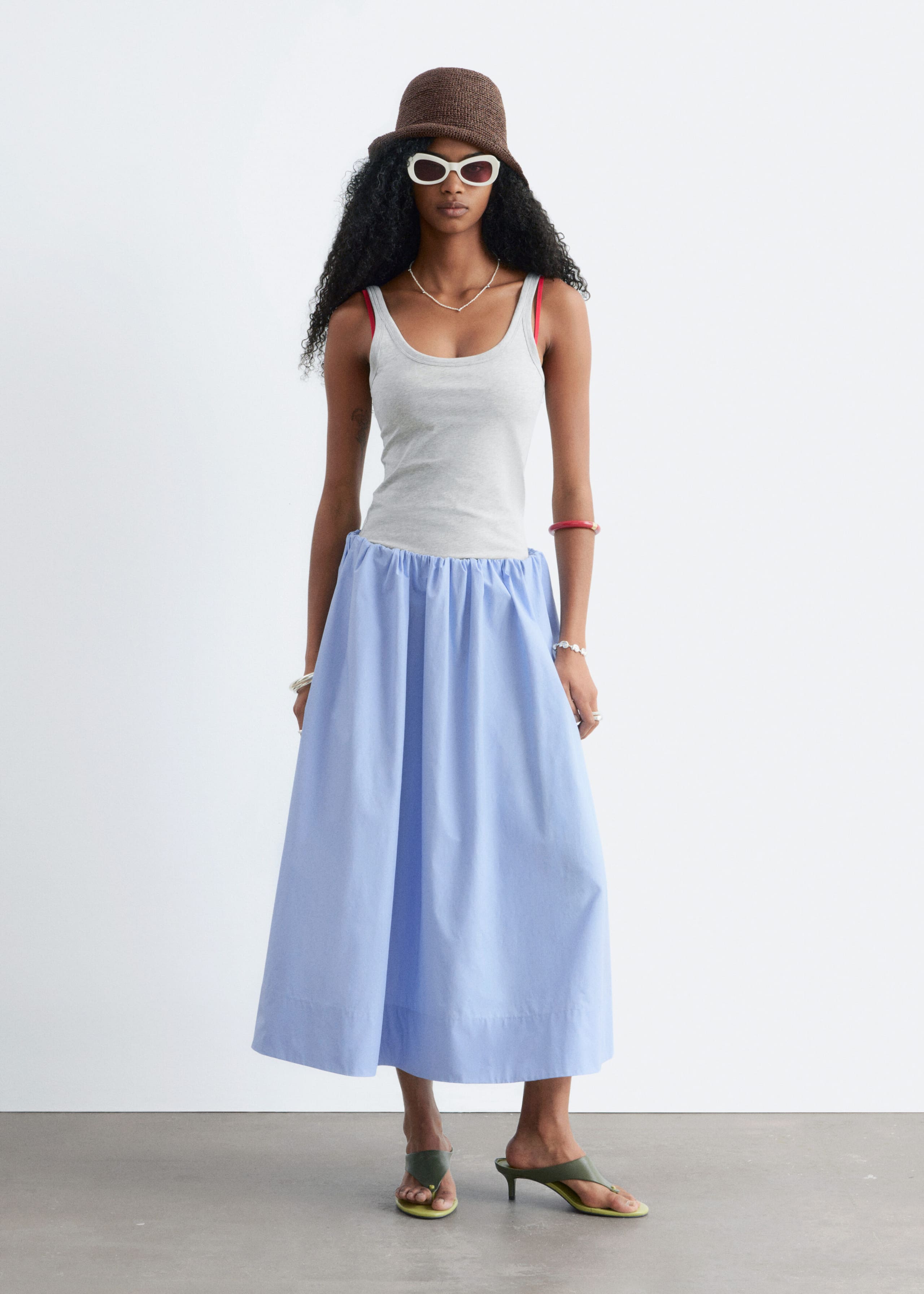 Top z okrągłym dekoltem – Czarny/biały – Lookbook