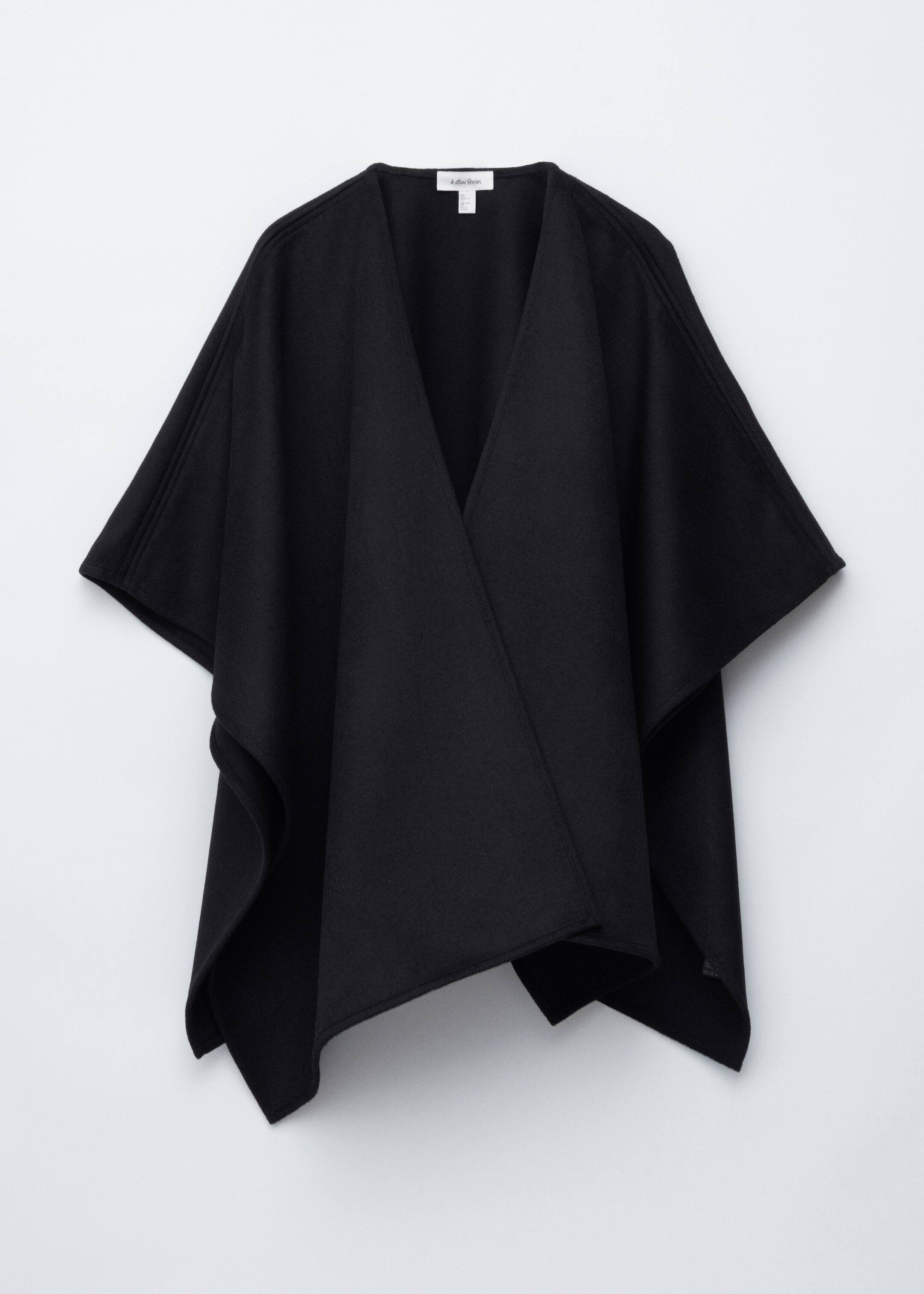 Grotere afbeelding bekijken: Wollen cape - Zwart - DAMES | H&M NL 1