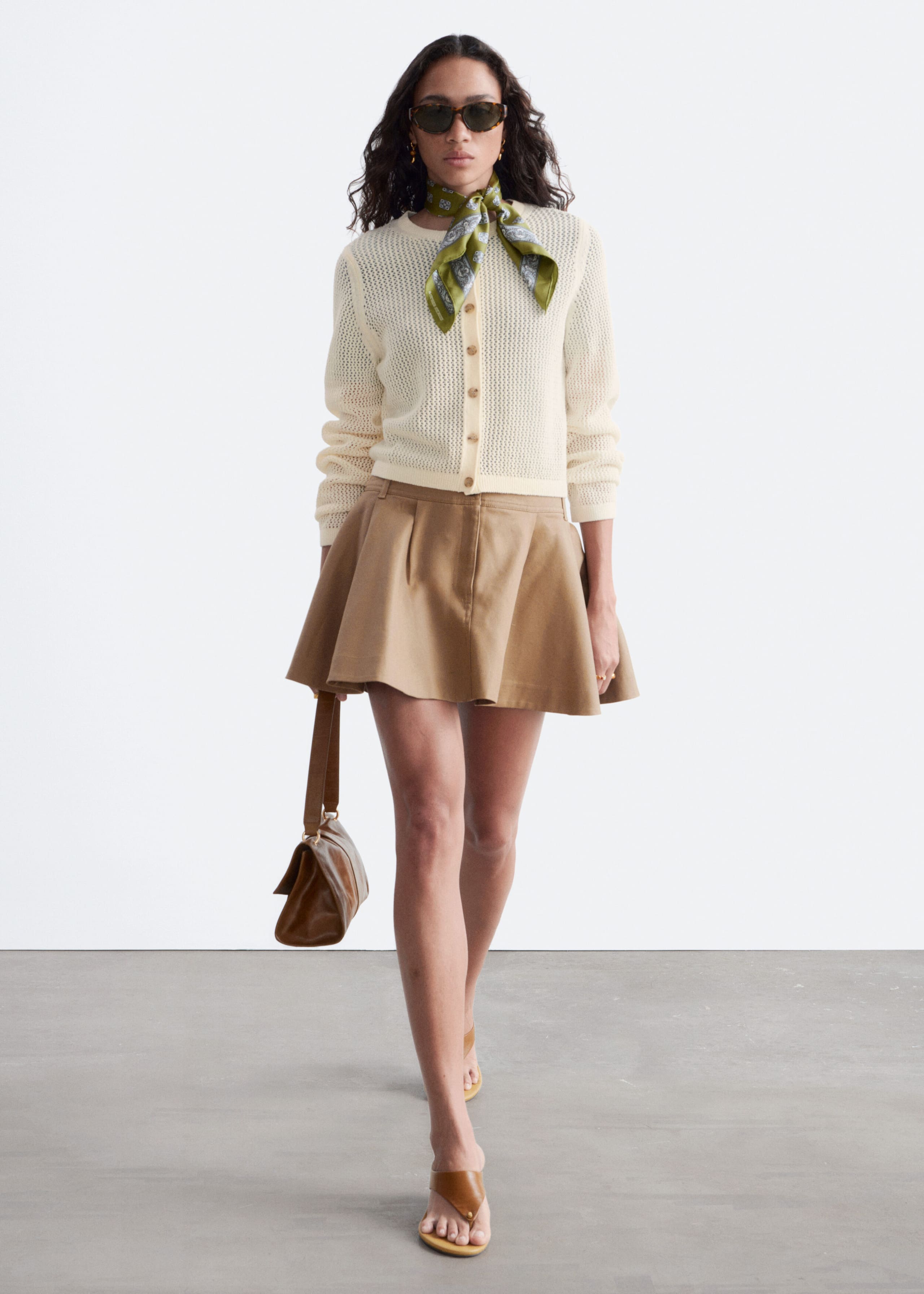 Open-Knit Cotton Cardigan - Off-white - Still Life