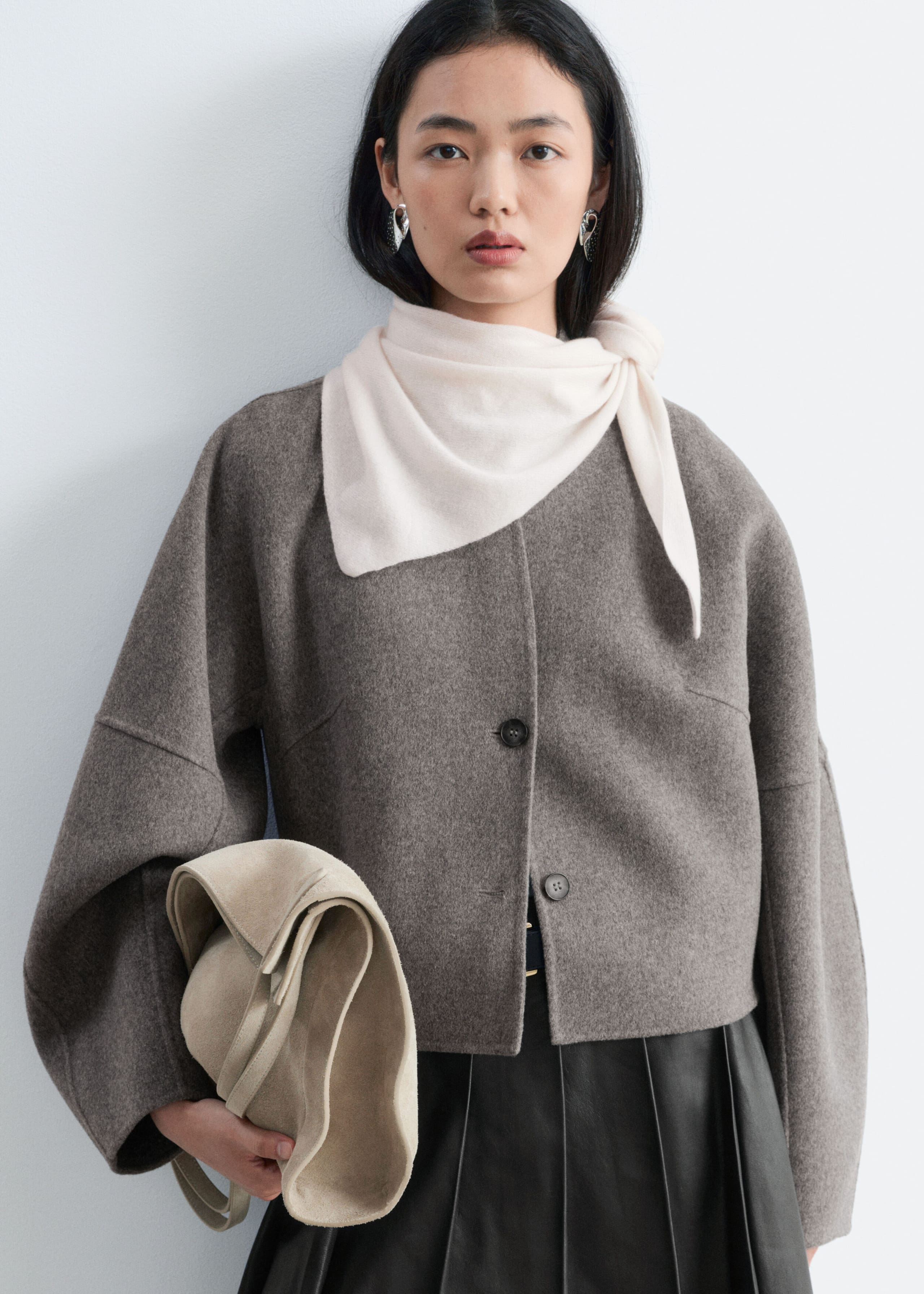 Cashmere Scarf - White - Still Life