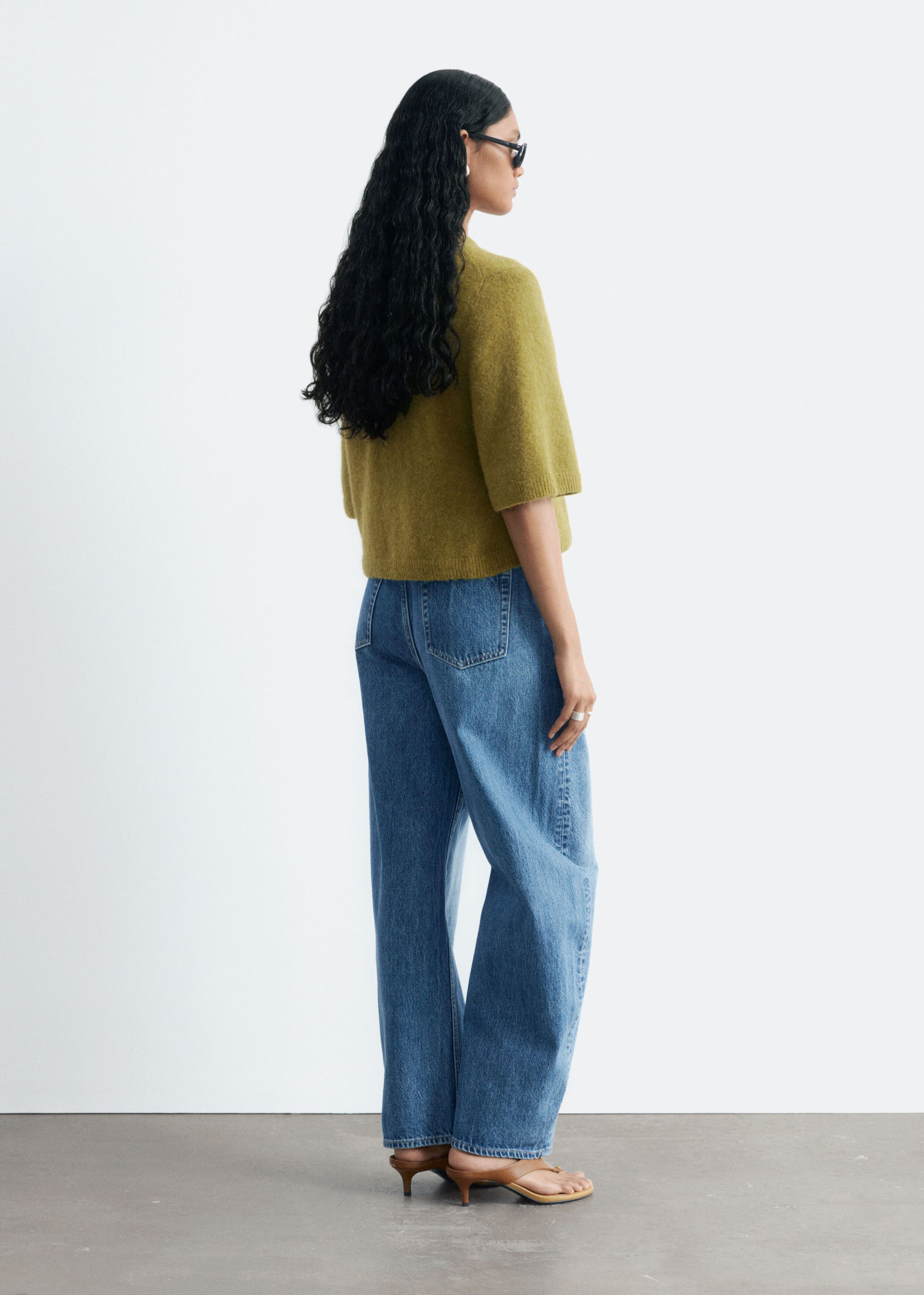 Relaxed Barrel-Leg Jeans - Mid Blue - Still Life