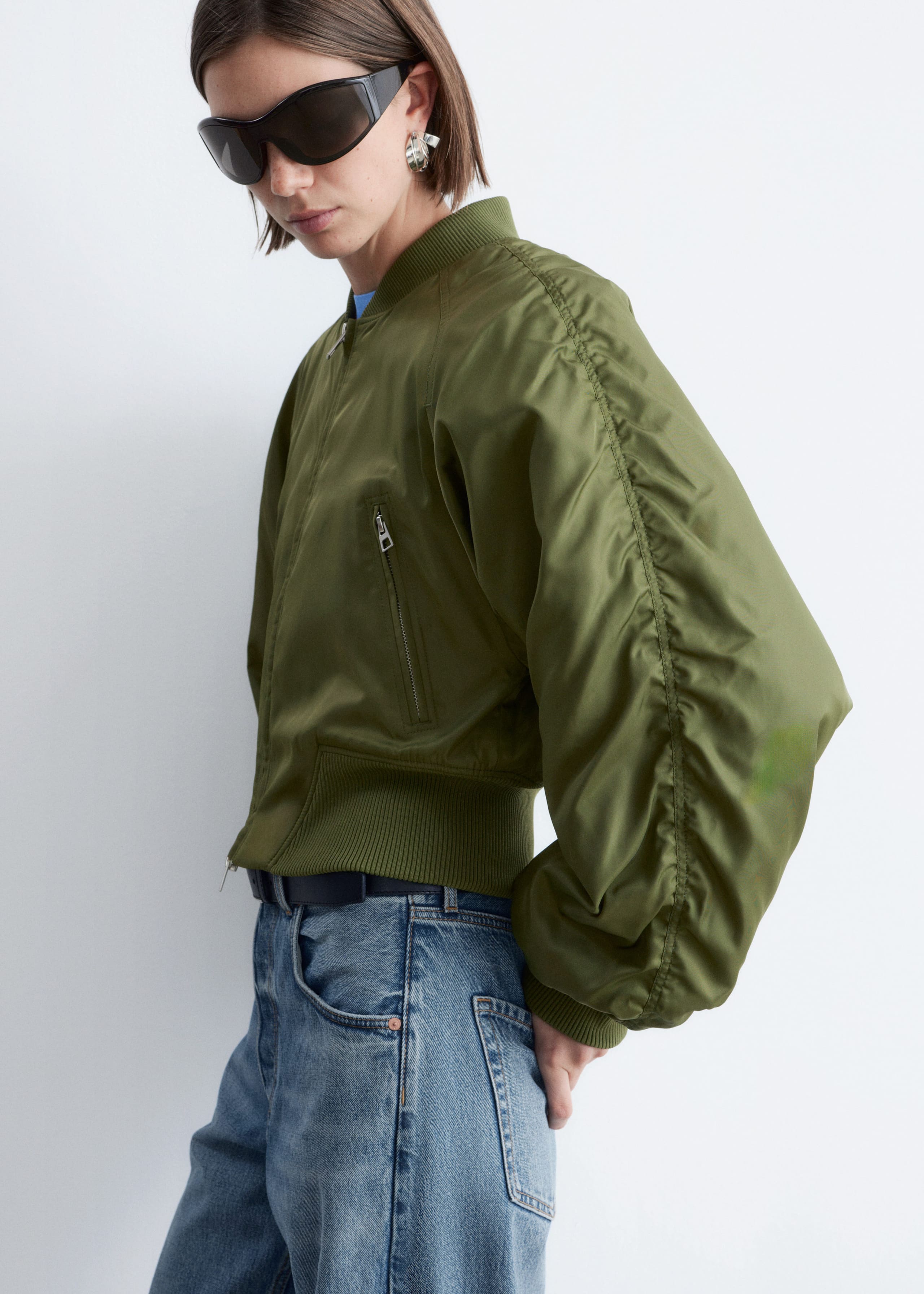 Image of Cropped Bomber Jacket