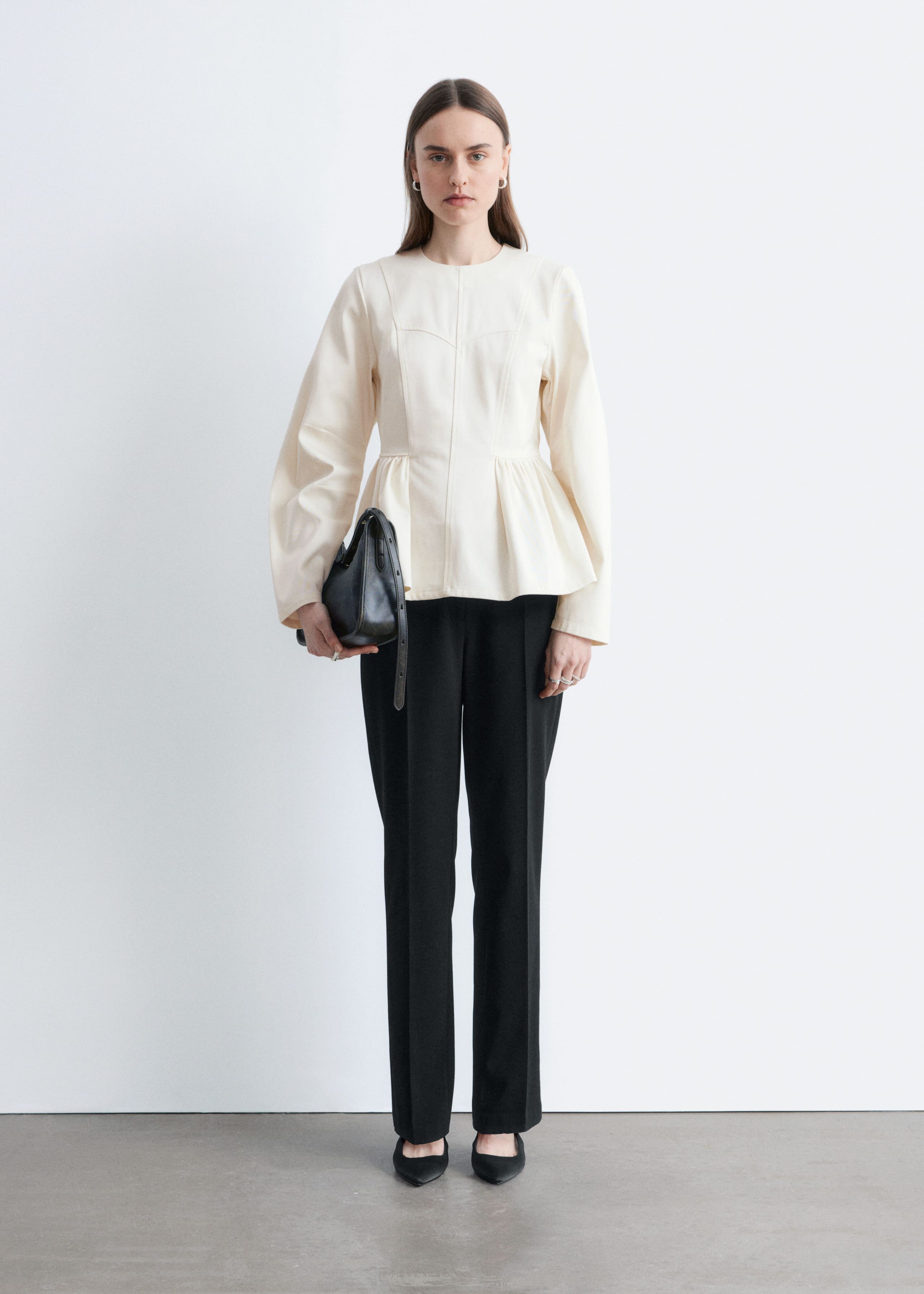 Image of Wool-Blend Tailored Trousers