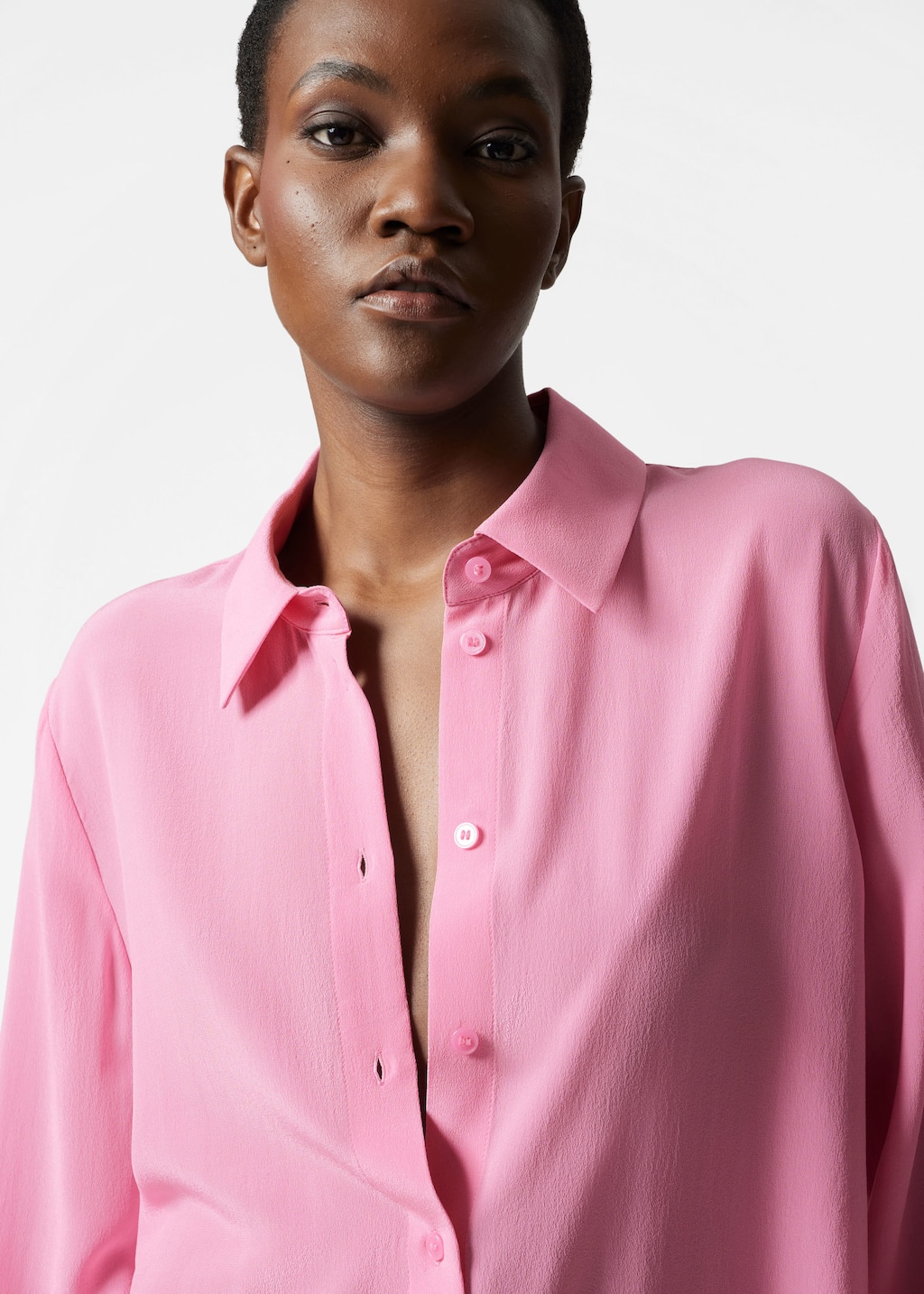Camicia in seta - Azzurro - Lookbook
