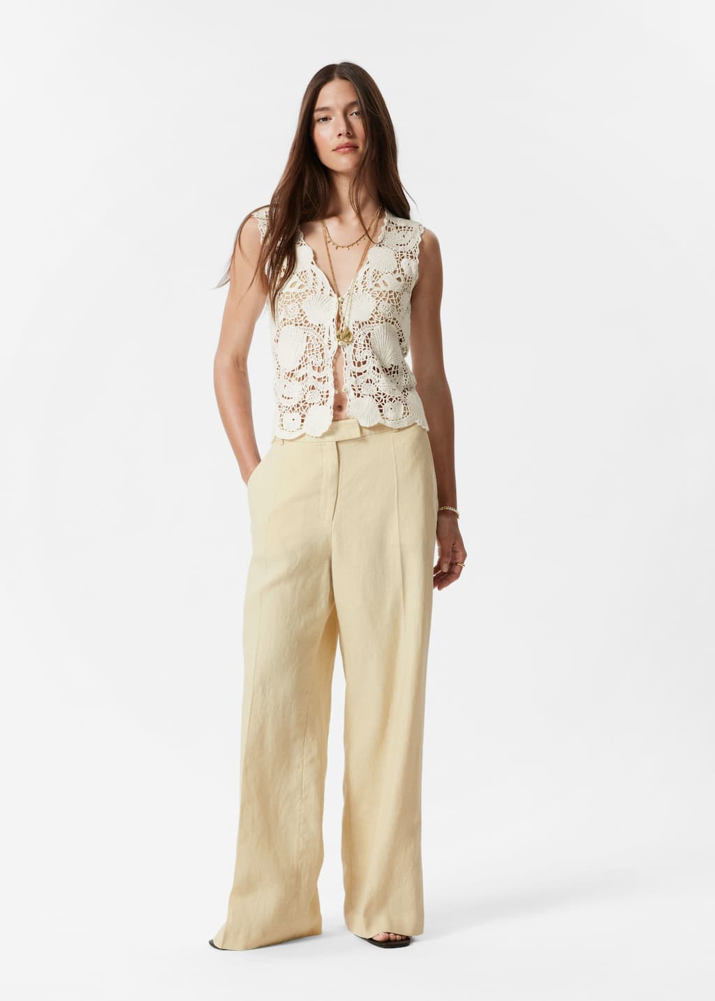 Image of Pantalon habillé en lin