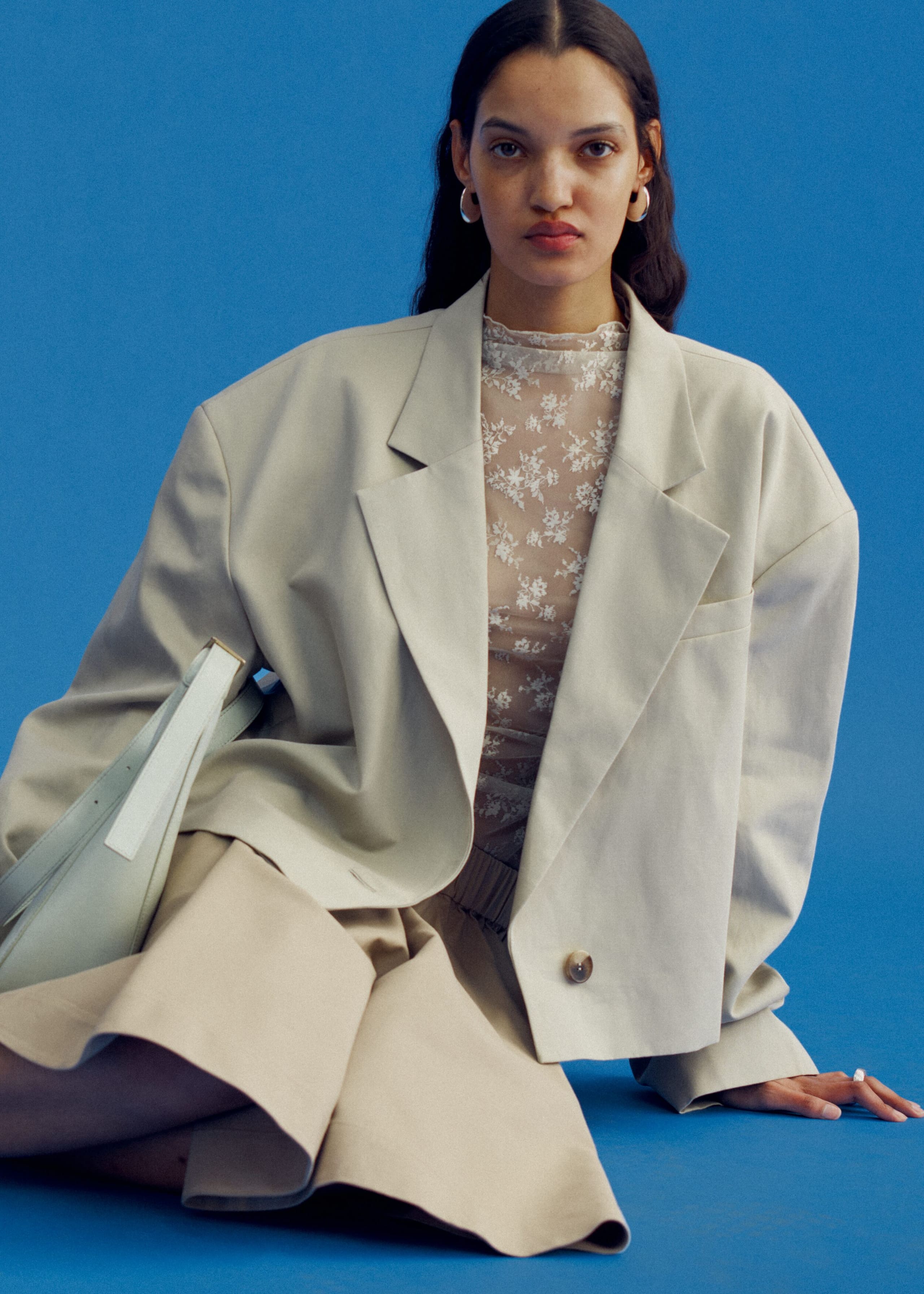 Image of Cropped Oversized Blazer