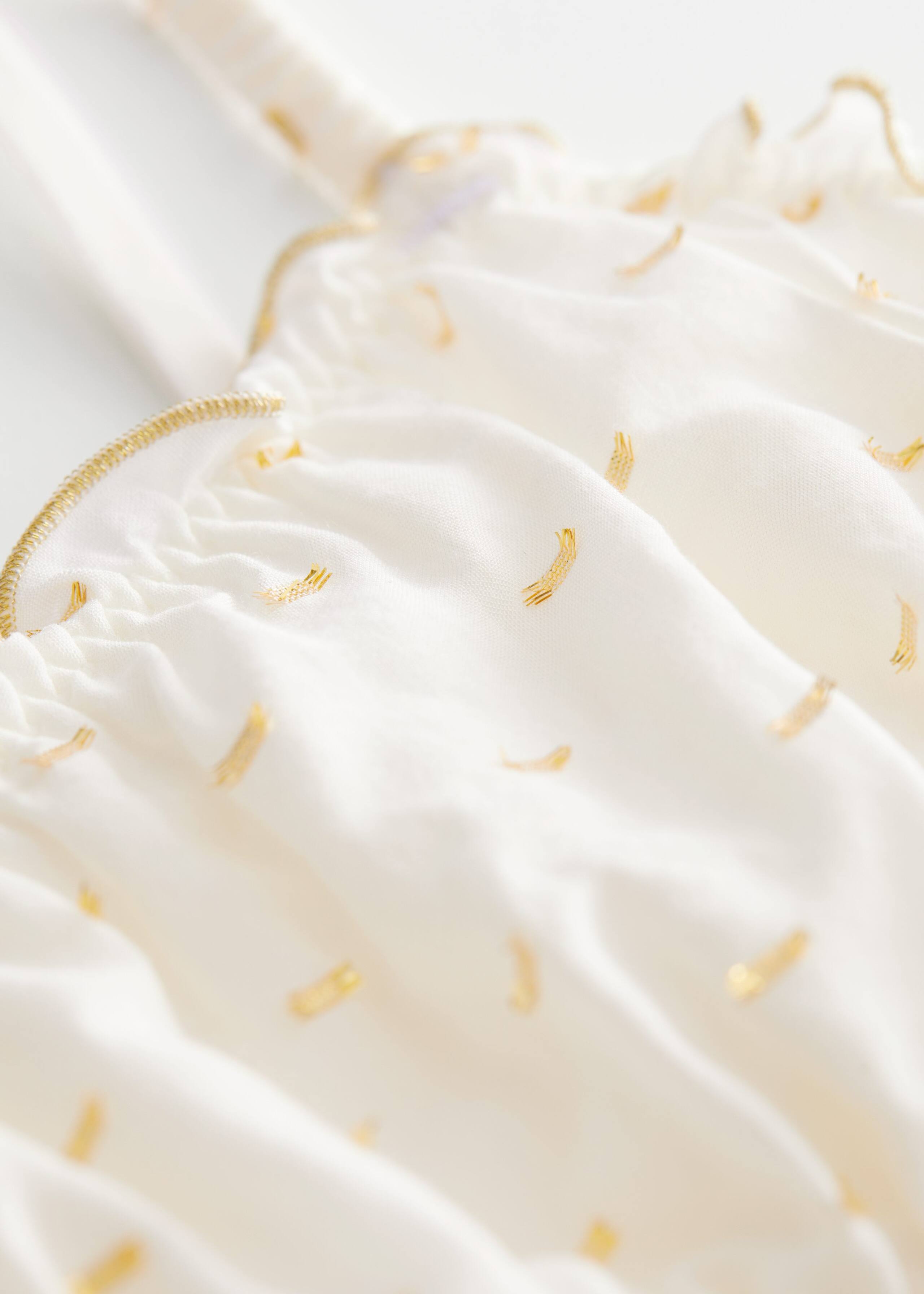 Ruffled Glitter Pattern Soft Bra - {{variantName}} - Descriptive Detail