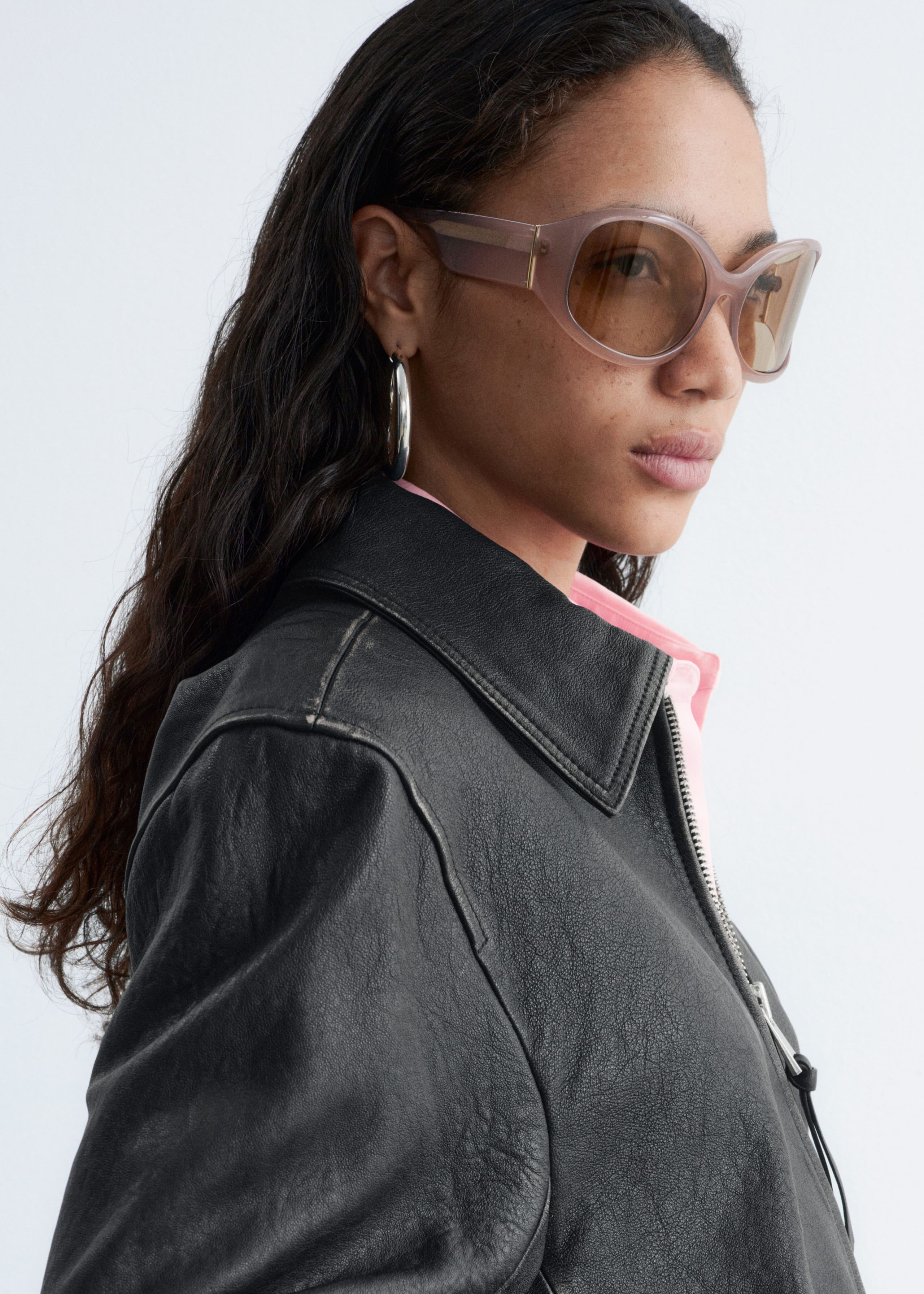 Image of Oversized Oval Frame Sunglasses