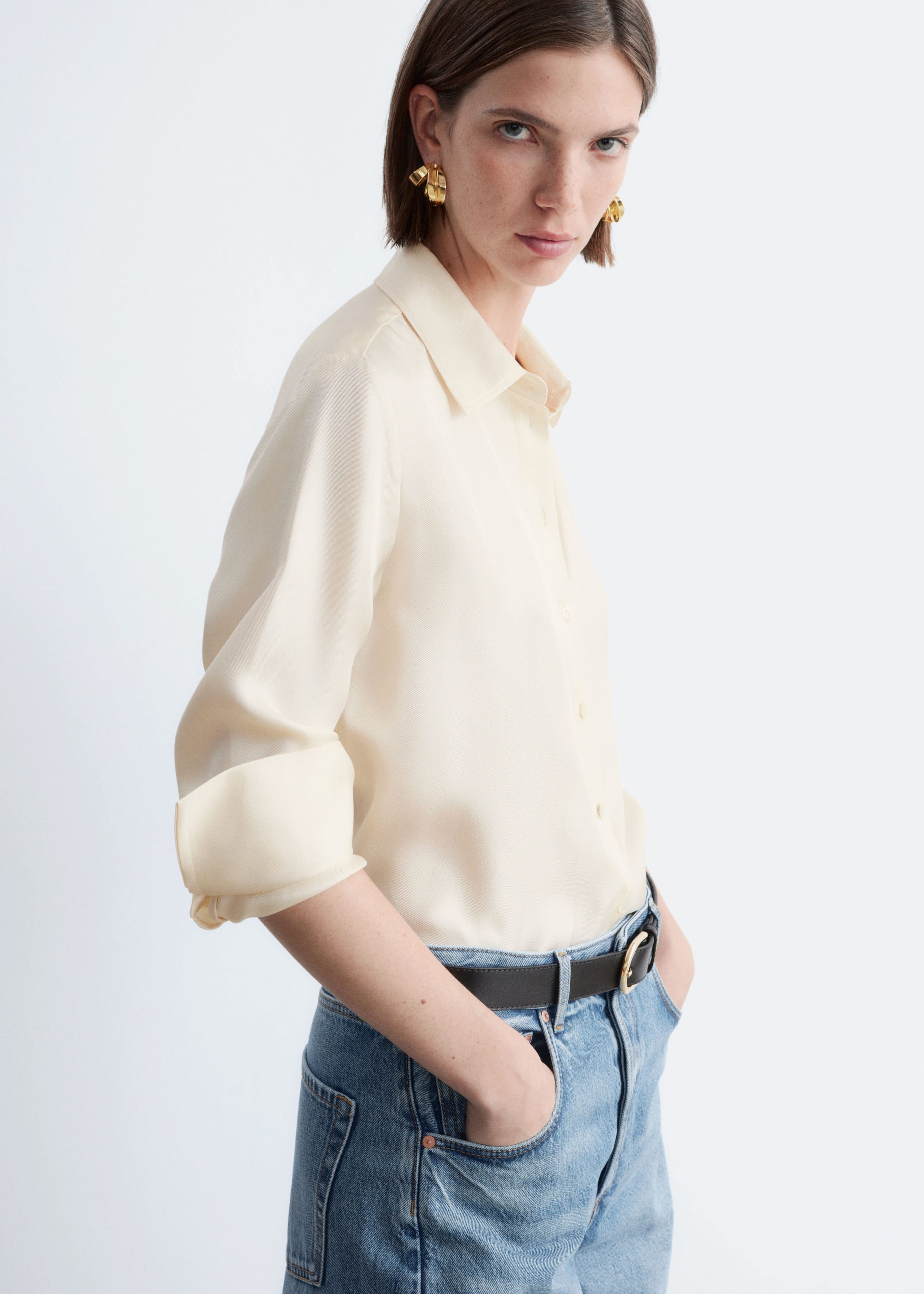 Image of Relaxed Silk Shirt
