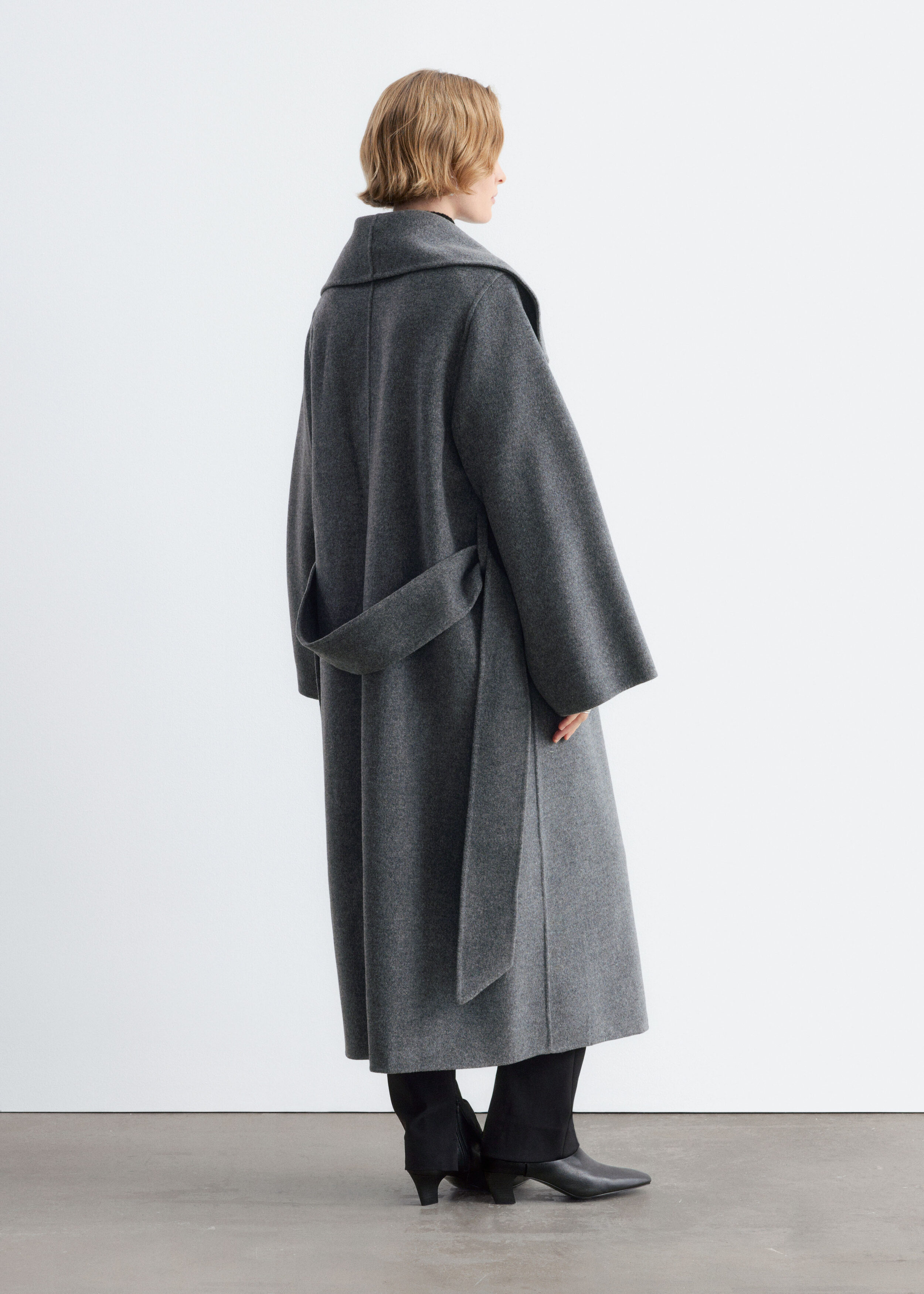 Shawl-Collar Wool Maxi Coat - Dark Grey - Coats | & Other Stories US