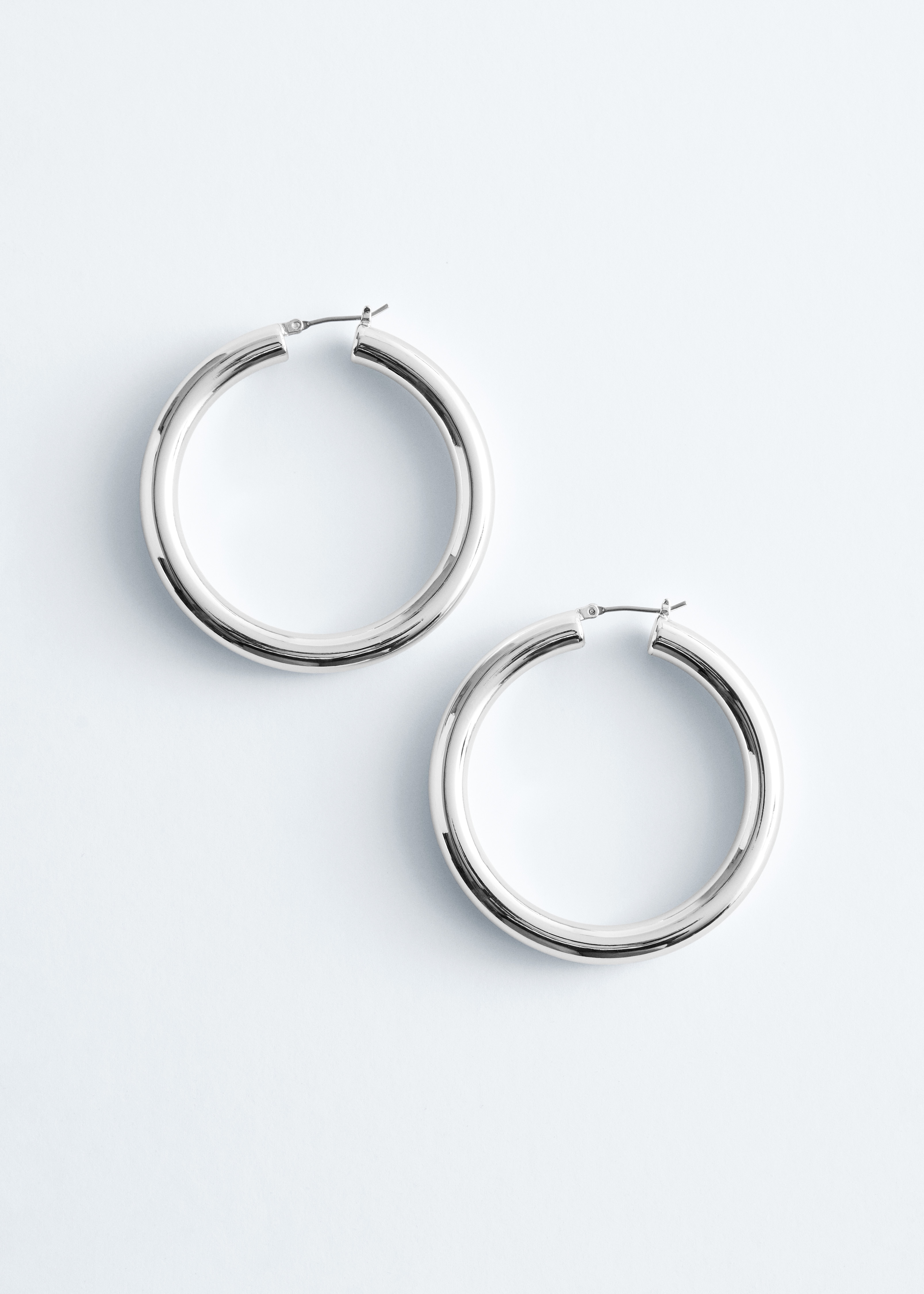 Chunky hoop-øreringe - Sølv/Guld