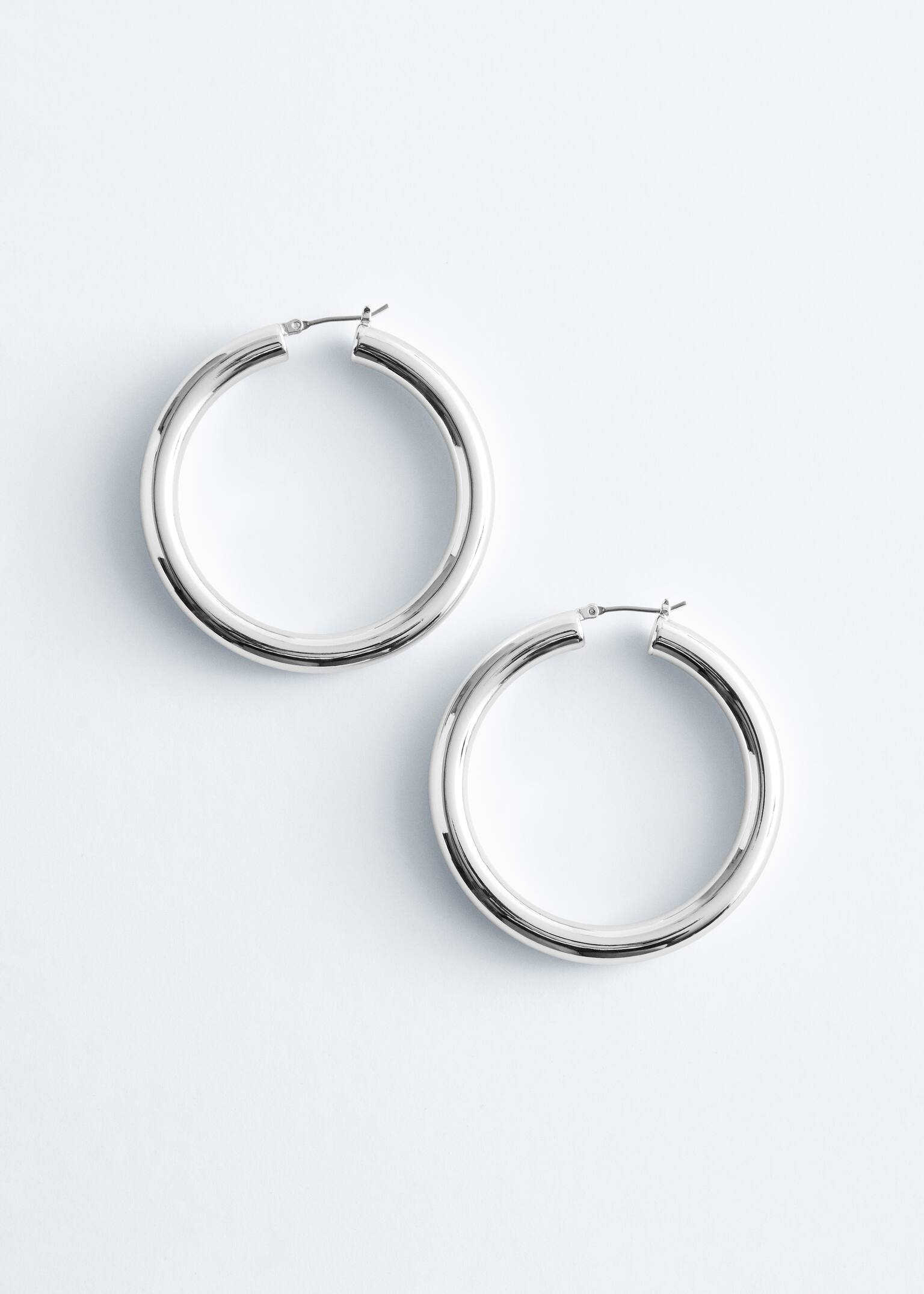 Chunky Hoop Earrings - Silver/Gold - 2