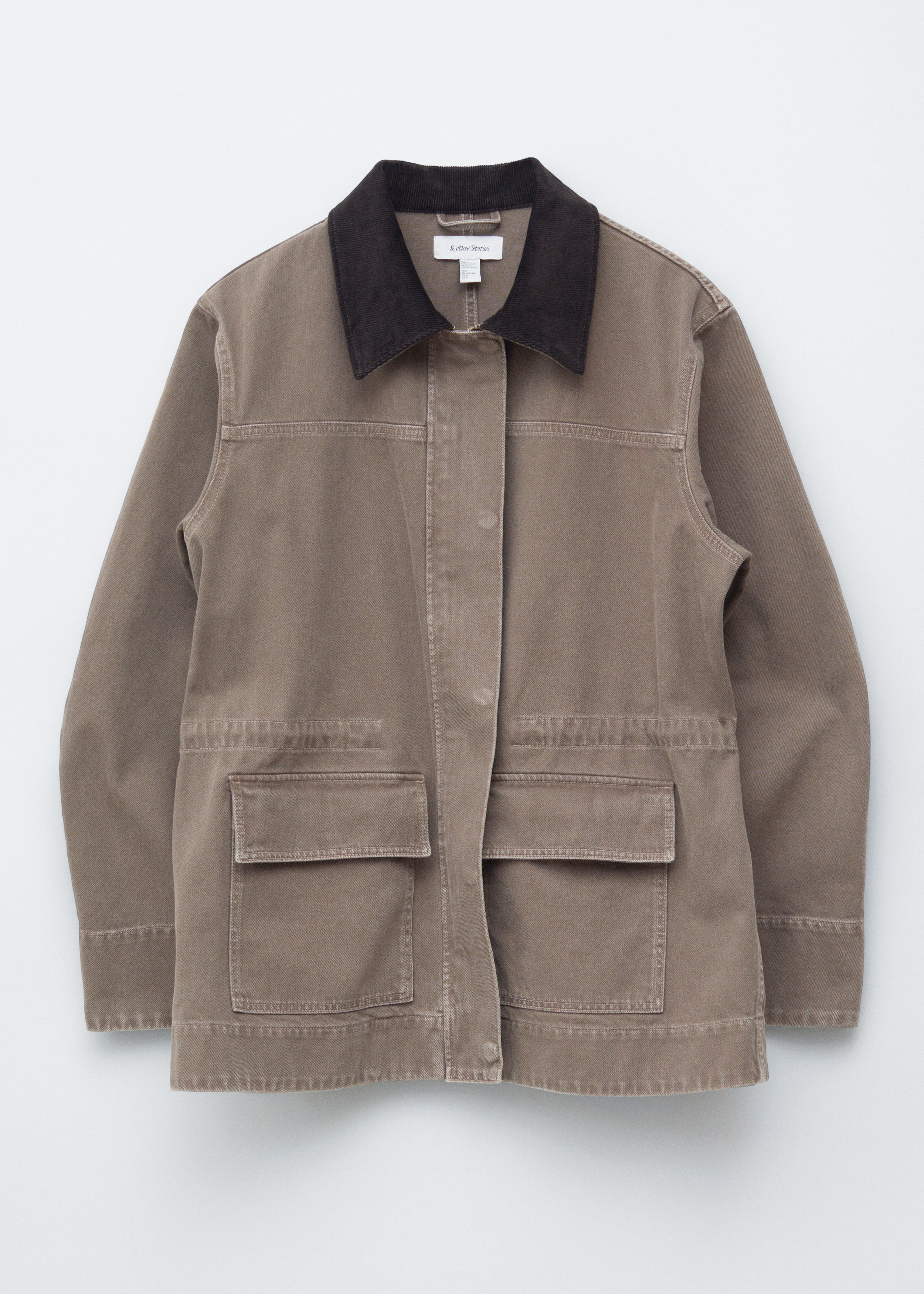 Cord-Collar Denim Jacket