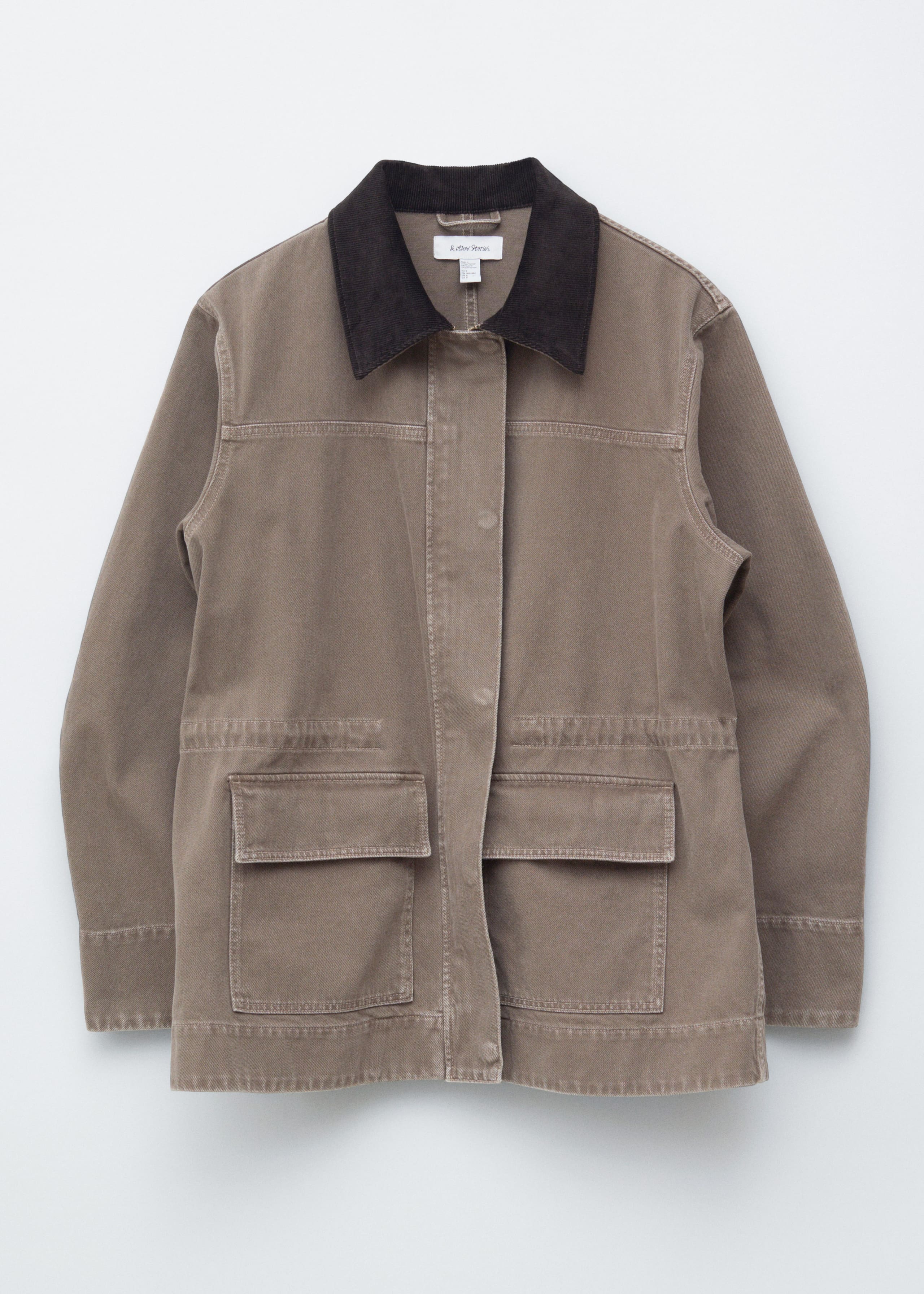 Image of Cord-Collar Denim Jacket