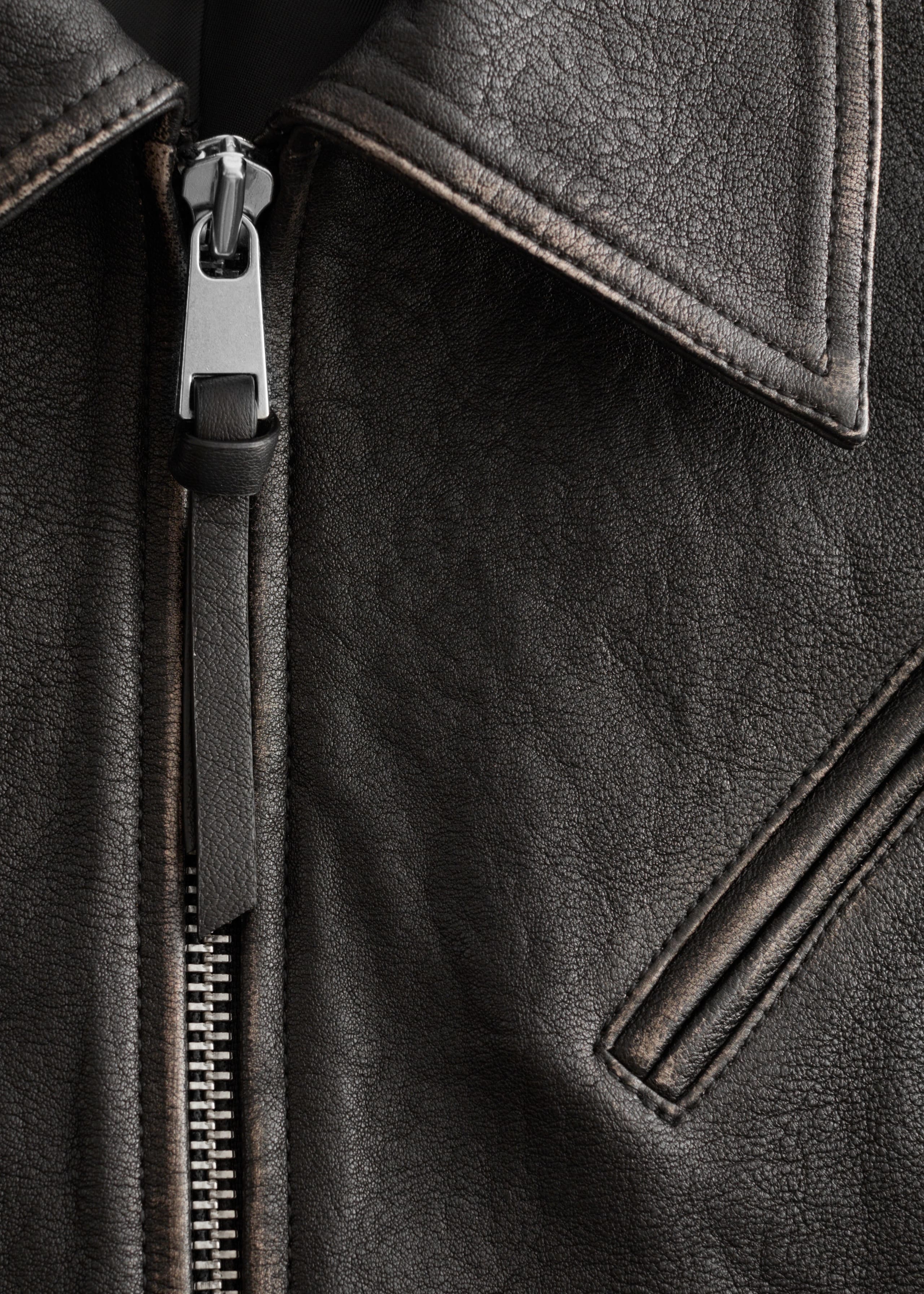 Image of Veste motard en cuir