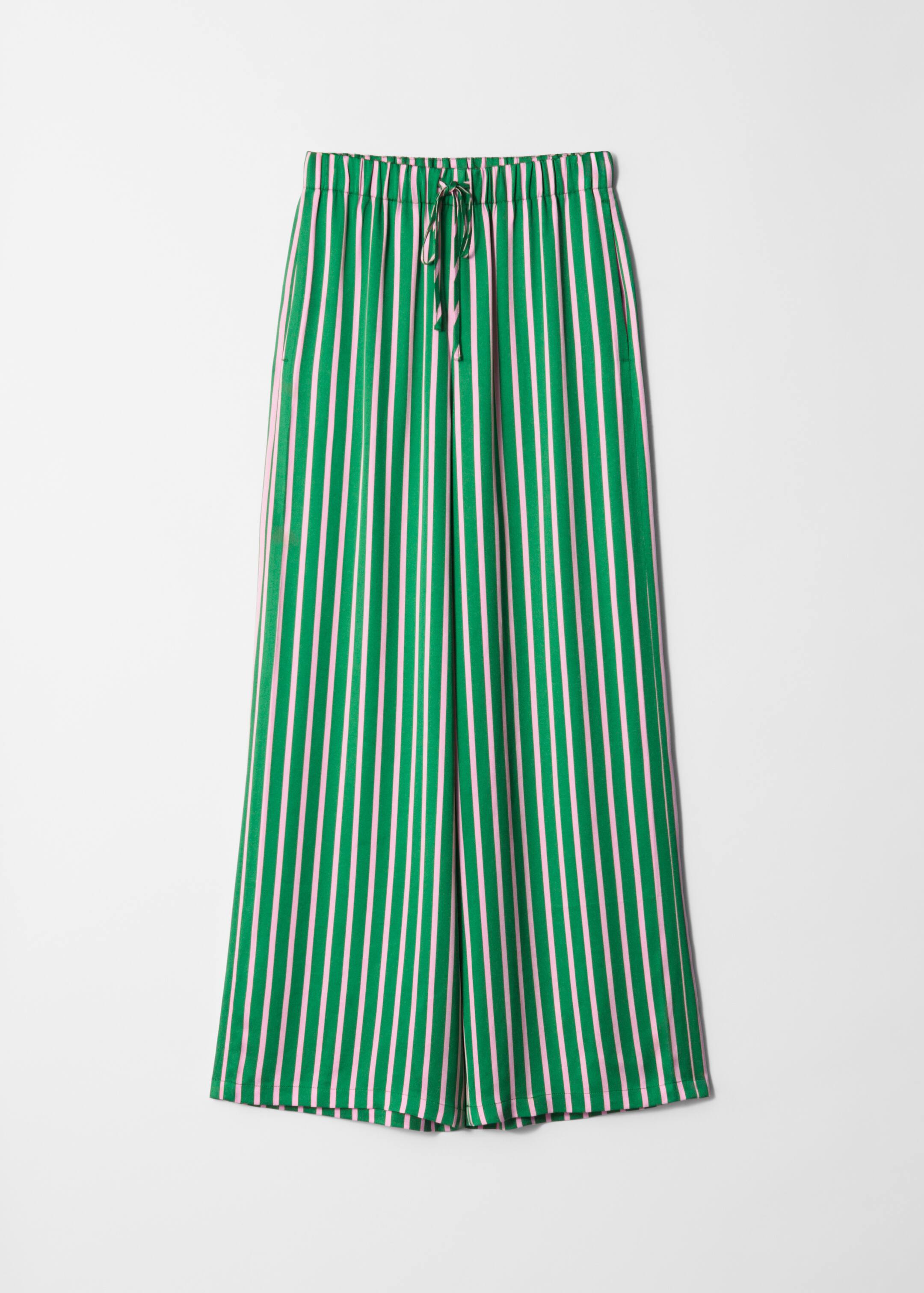 Ver imagem maior: Calças de cetim com cordão - Riscas Verdes/Rosa - SENHORA | H&M PT 6